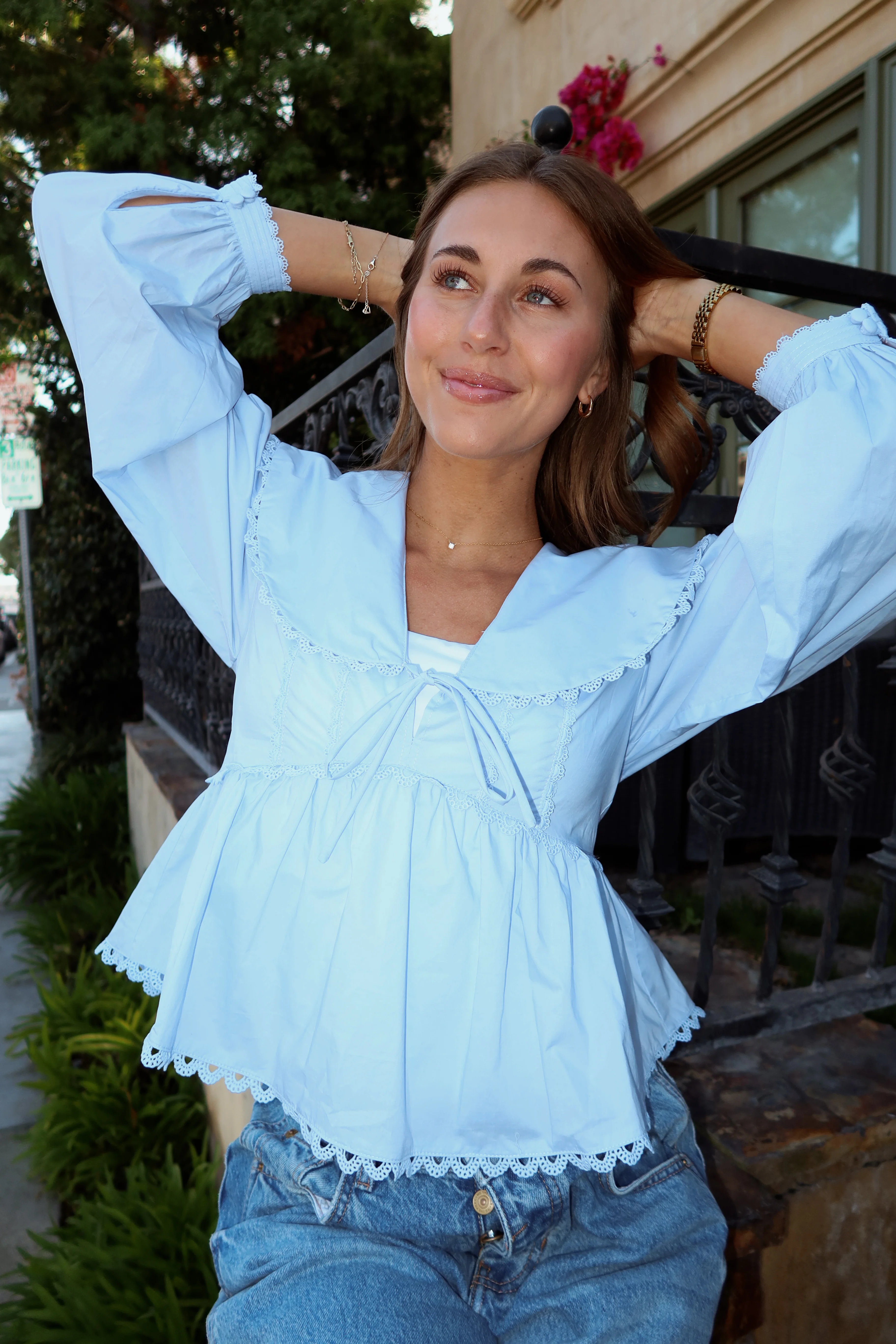 Audrey Cotton Poplin Blouse - Image 6
