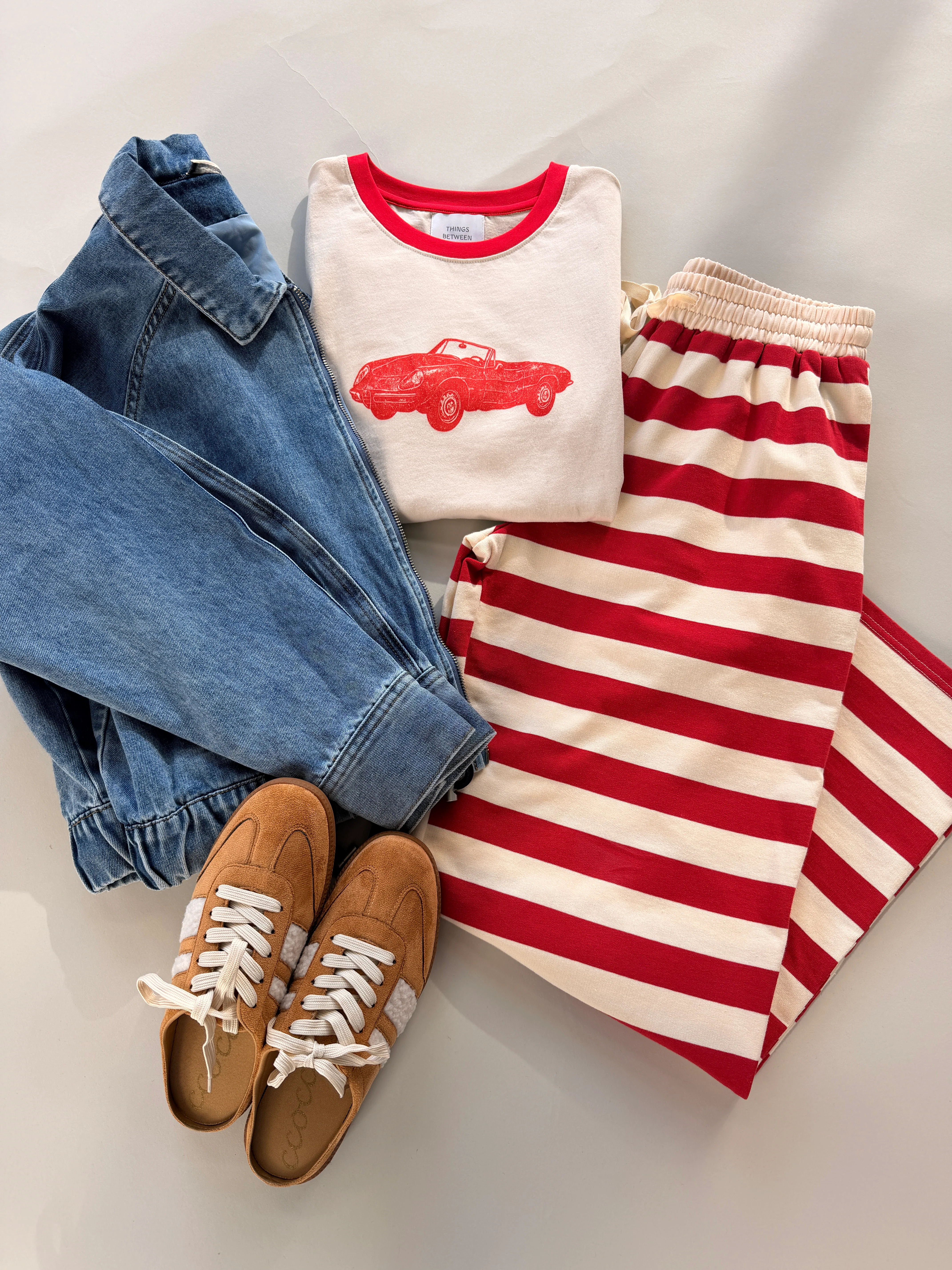 FINAL SALE - Benji Stripe Pants in Red - Image 2