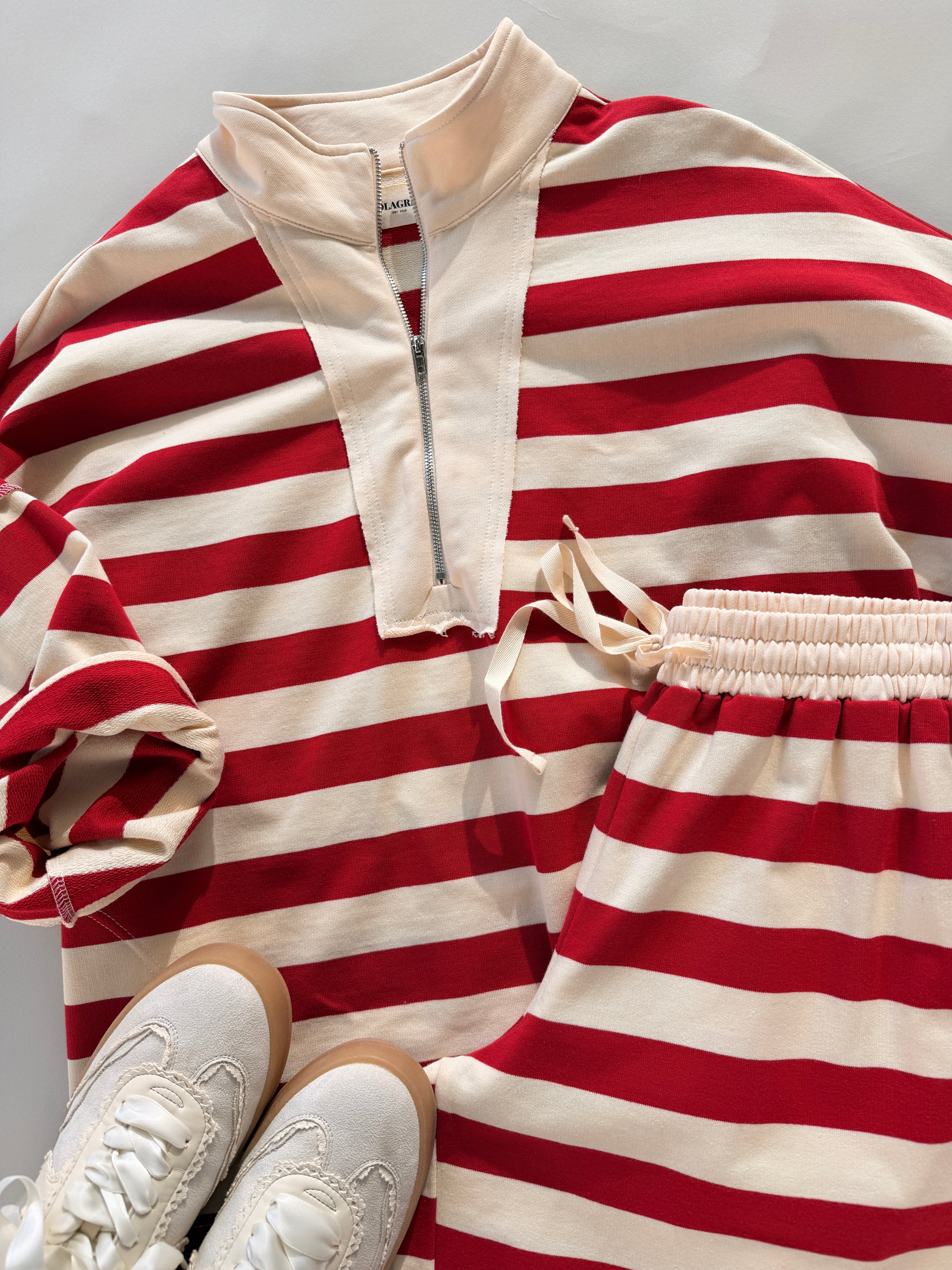 FINAL SALE - Benji Stripe Top in Red - Image 2