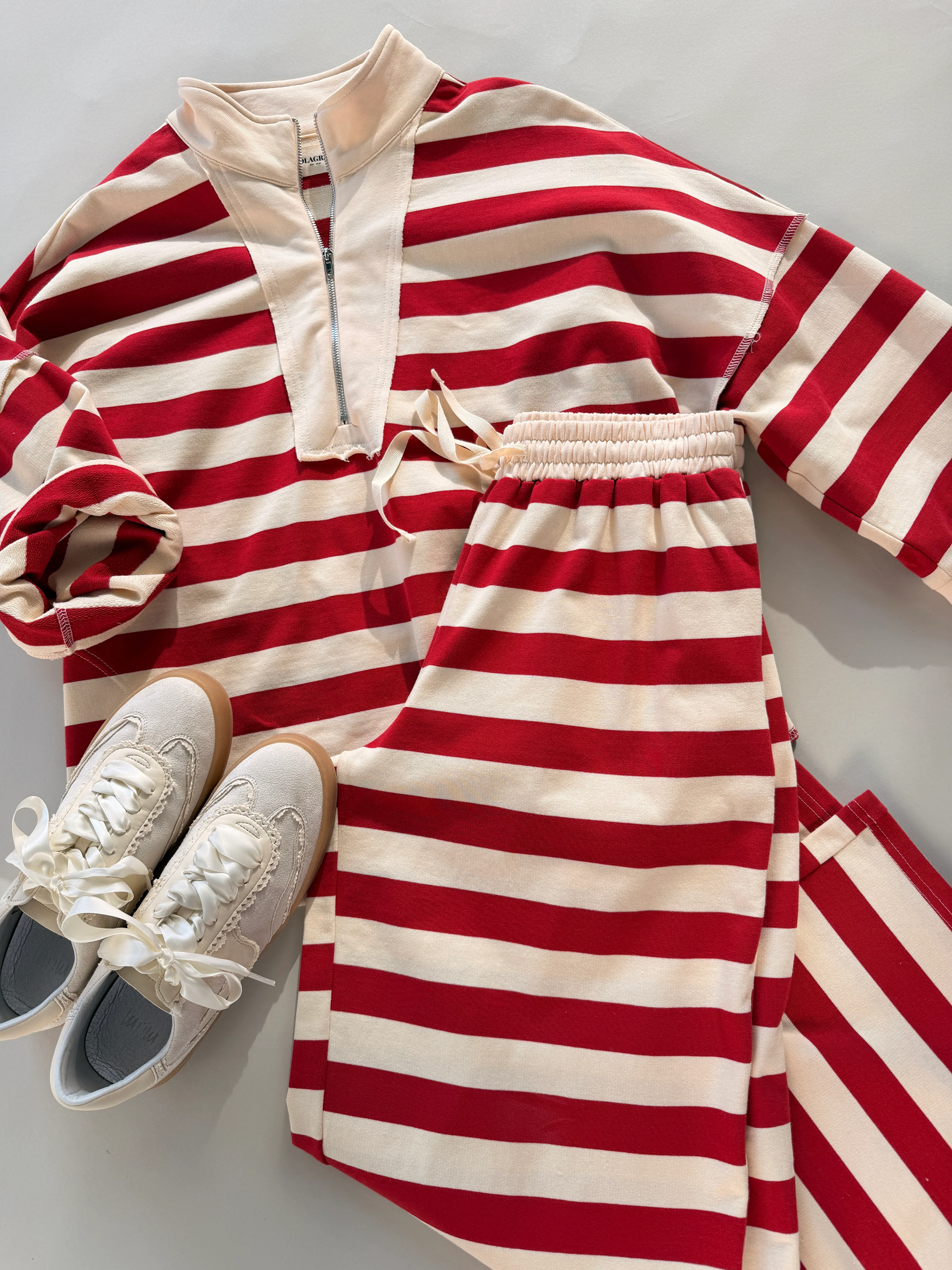 FINAL SALE - Benji Stripe Top in Red - Image 4