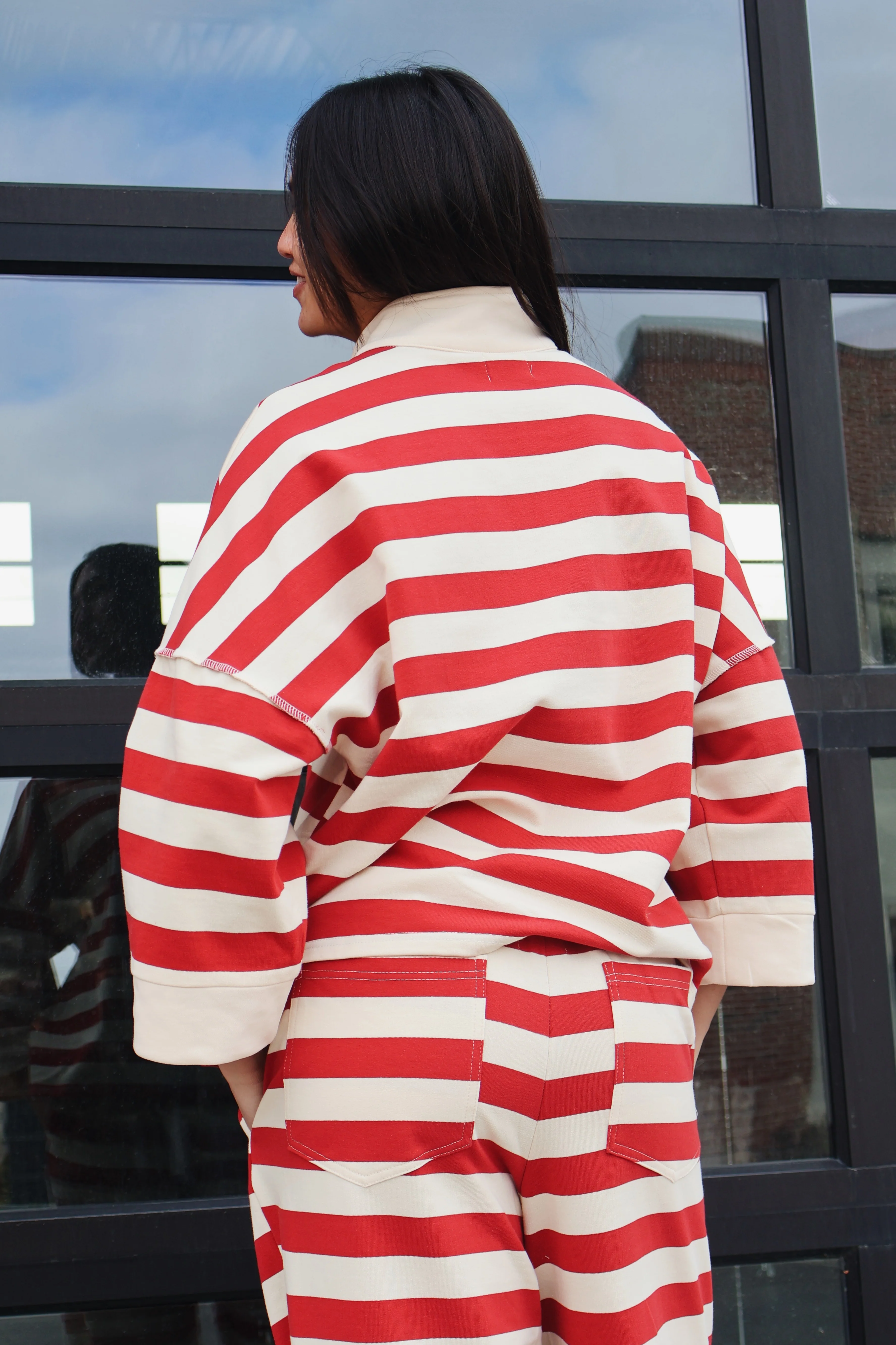 FINAL SALE - Benji Stripe Top in Red - Image 5