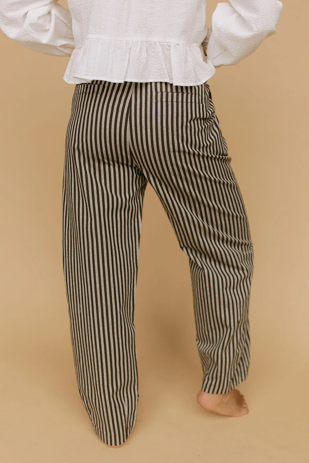 Benson Stripe Pants in Chocolate - Image 2