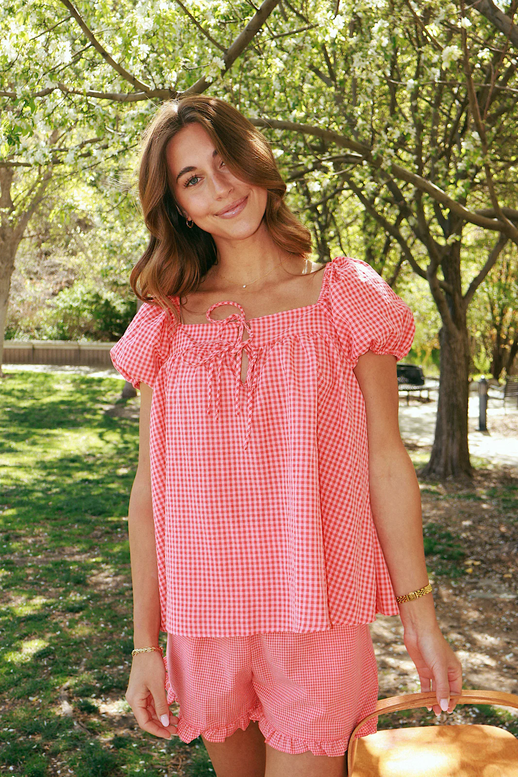 Berries & Cream Gingham Blouse - Image 3