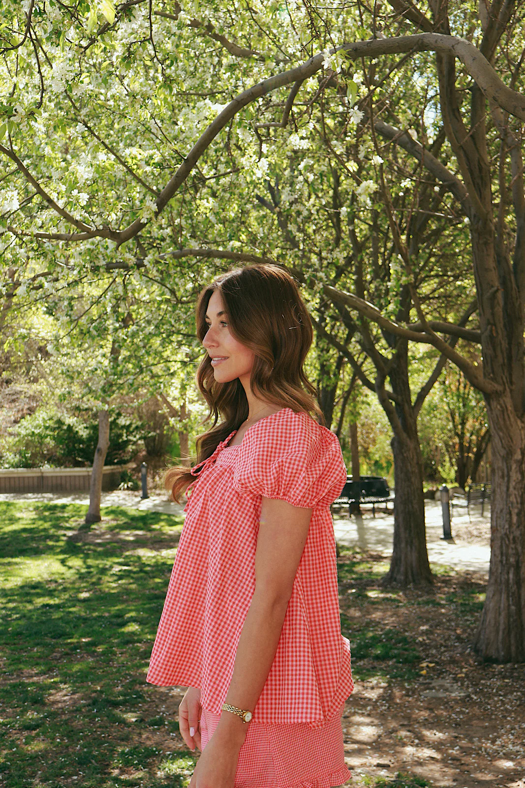 Berries & Cream Gingham Blouse - Image 9