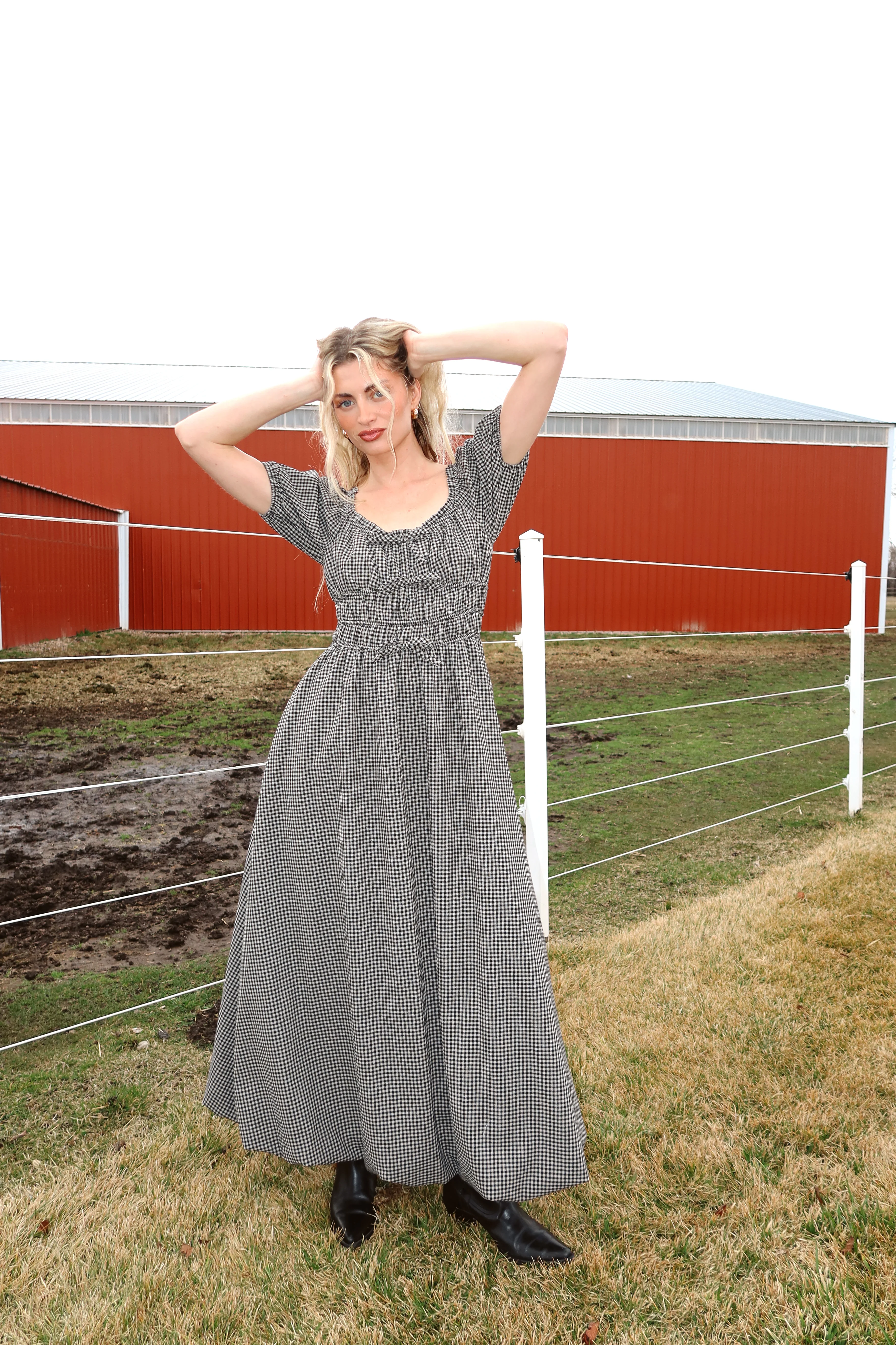 Blackberry Gingham Maxi - Image 5