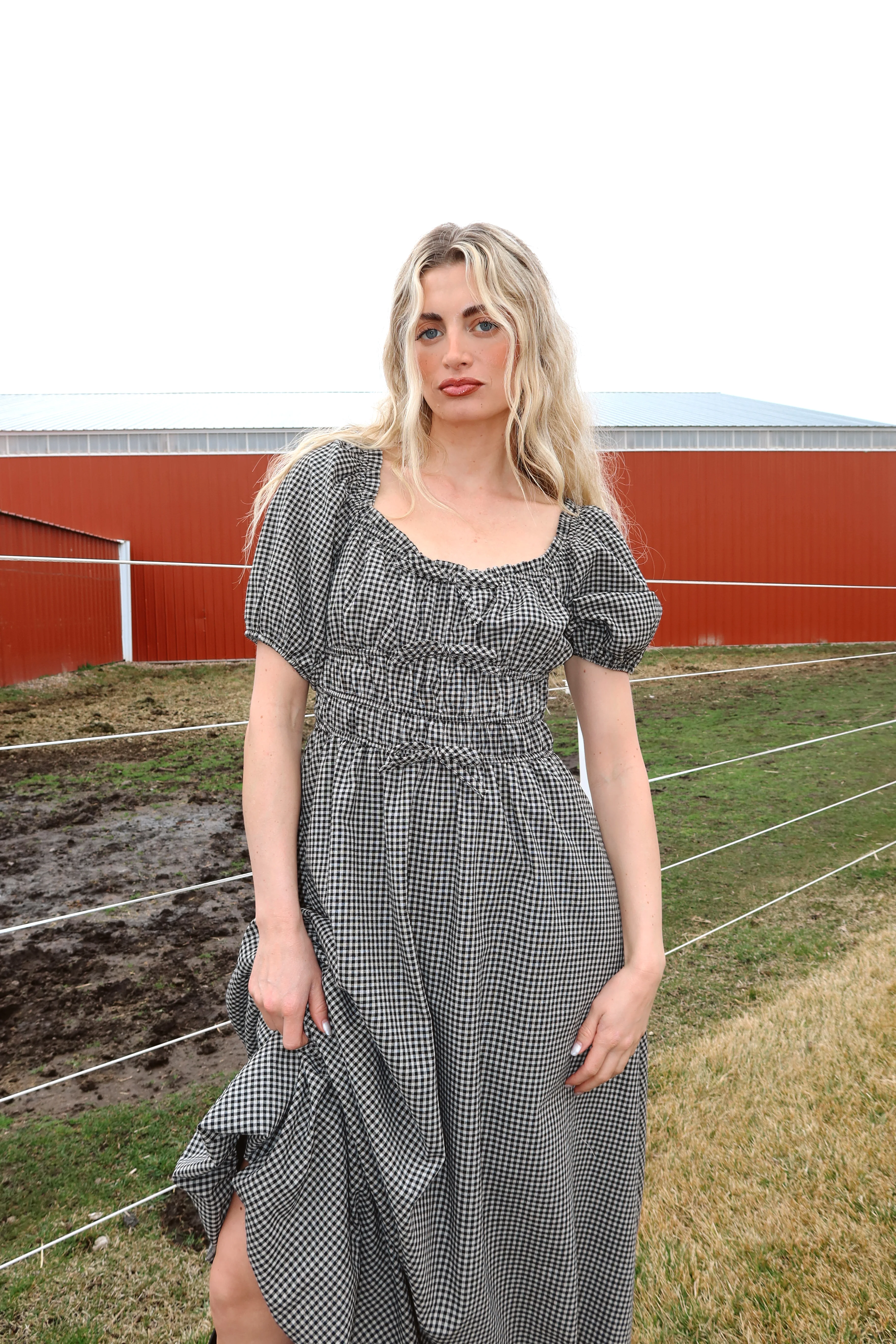 Blackberry Gingham Maxi - Image 7