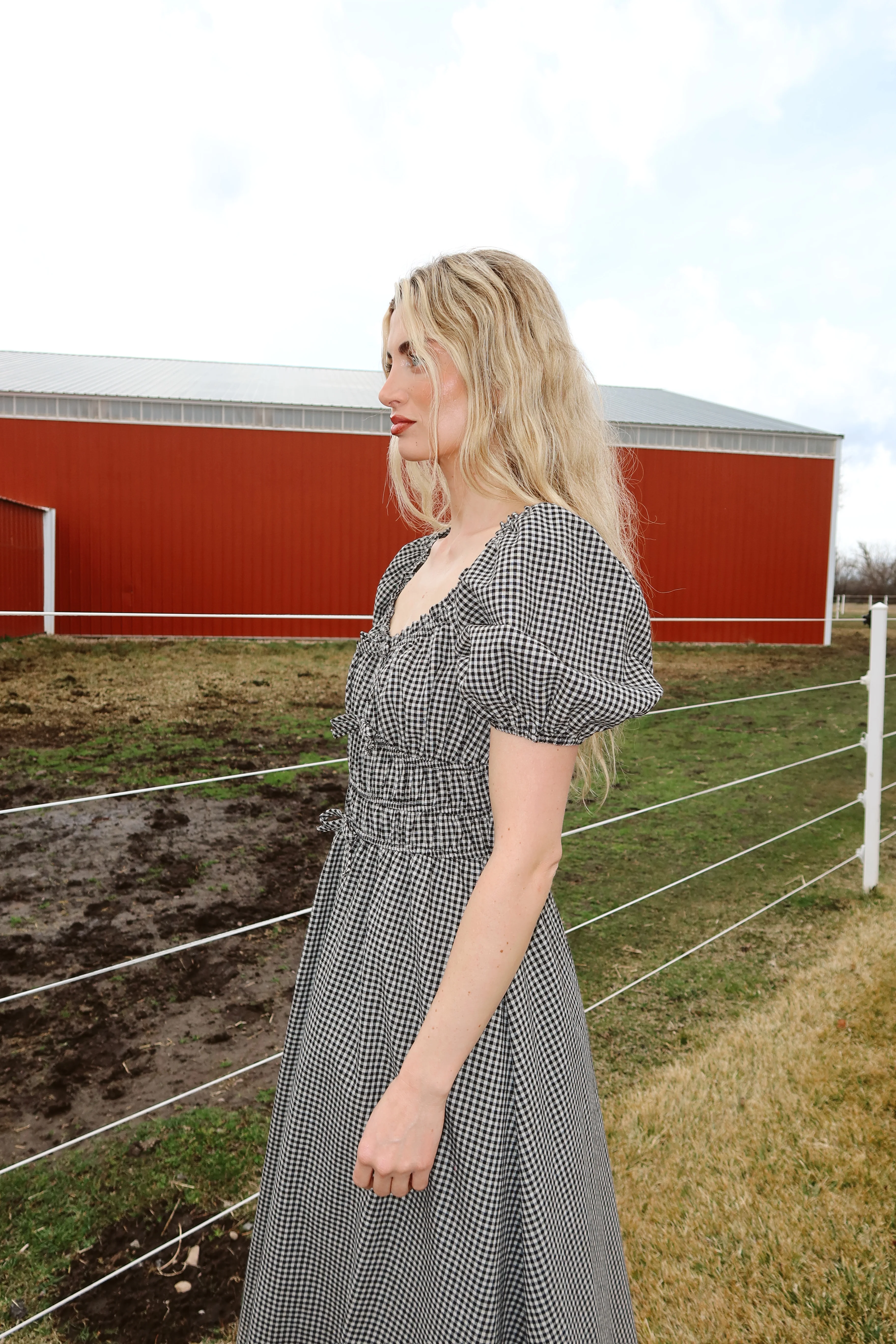 Blackberry Gingham Maxi - Image 9