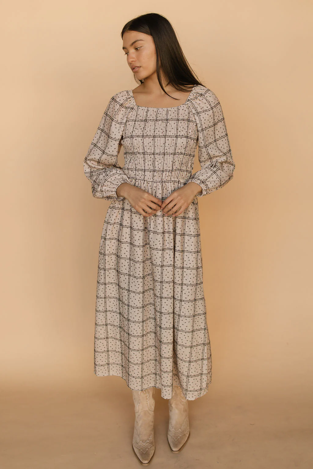 Blakely Plaid Smocked Dress - Image 2