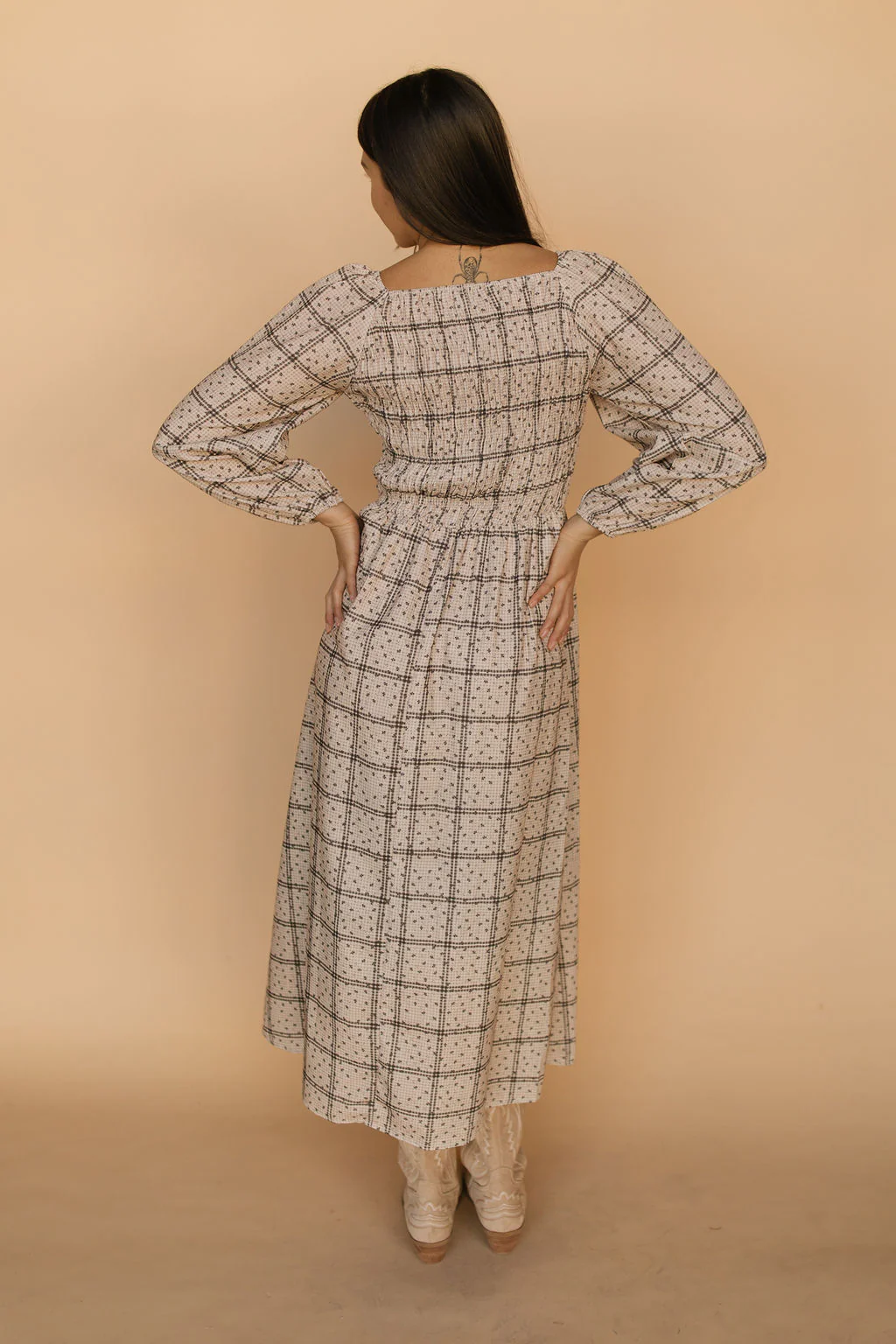 Blakely Plaid Smocked Dress - Image 4