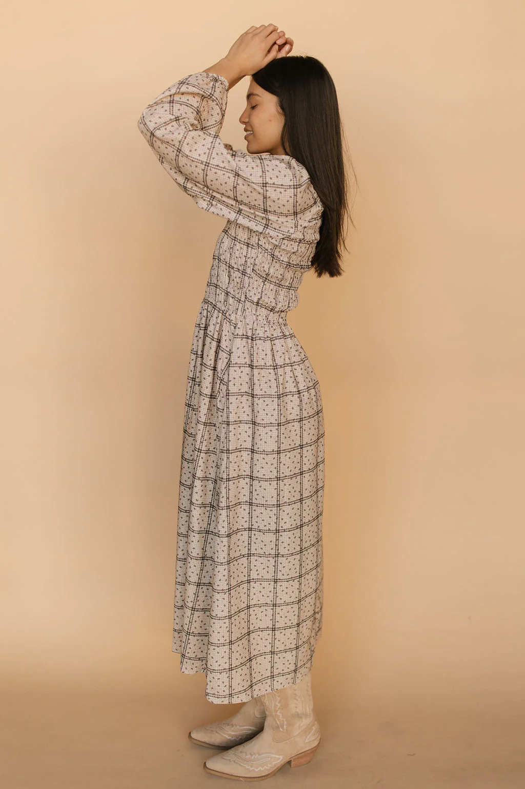 Blakely Plaid Smocked Dress - Image 5