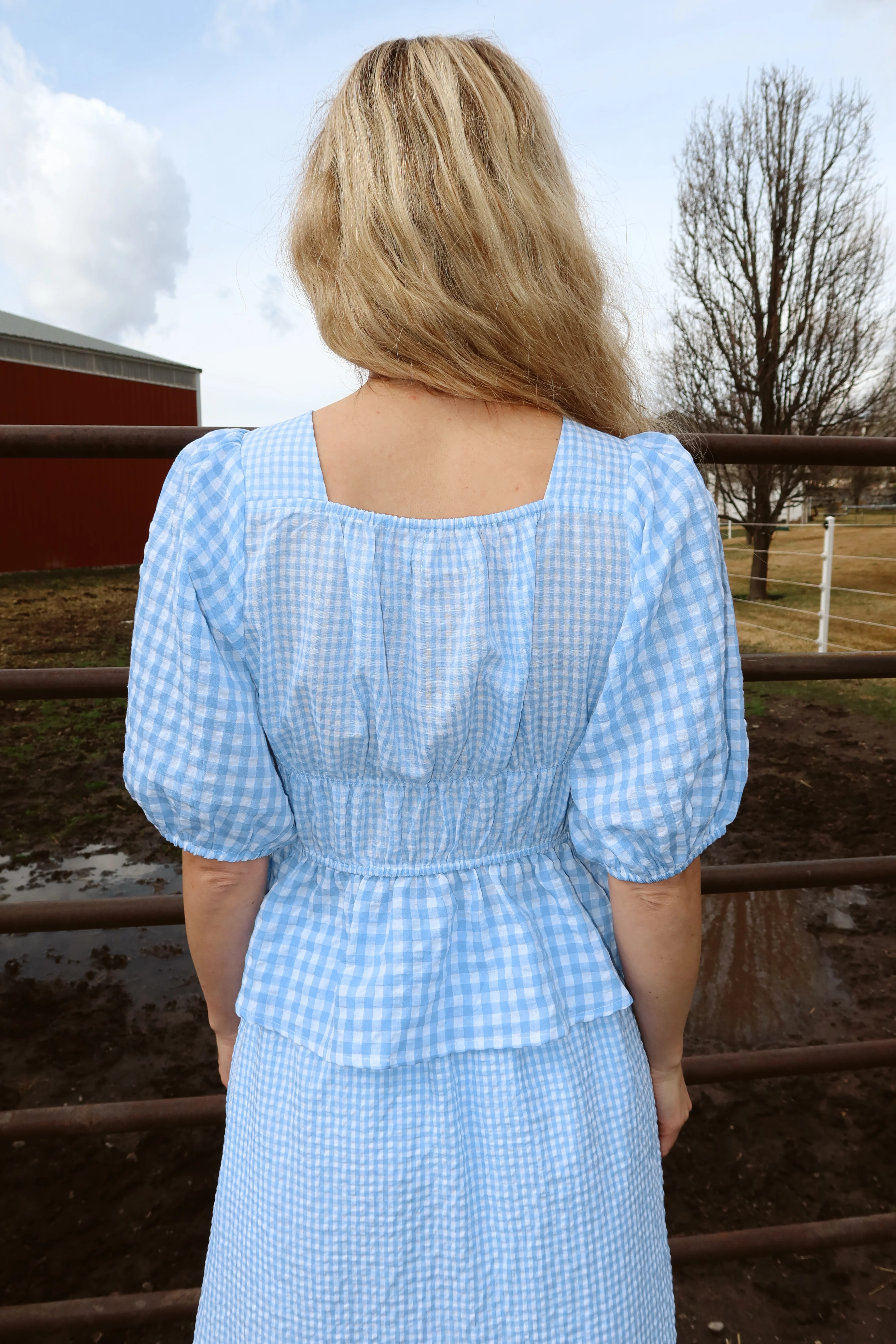 Bluebell Gingham Peplum - Image 2