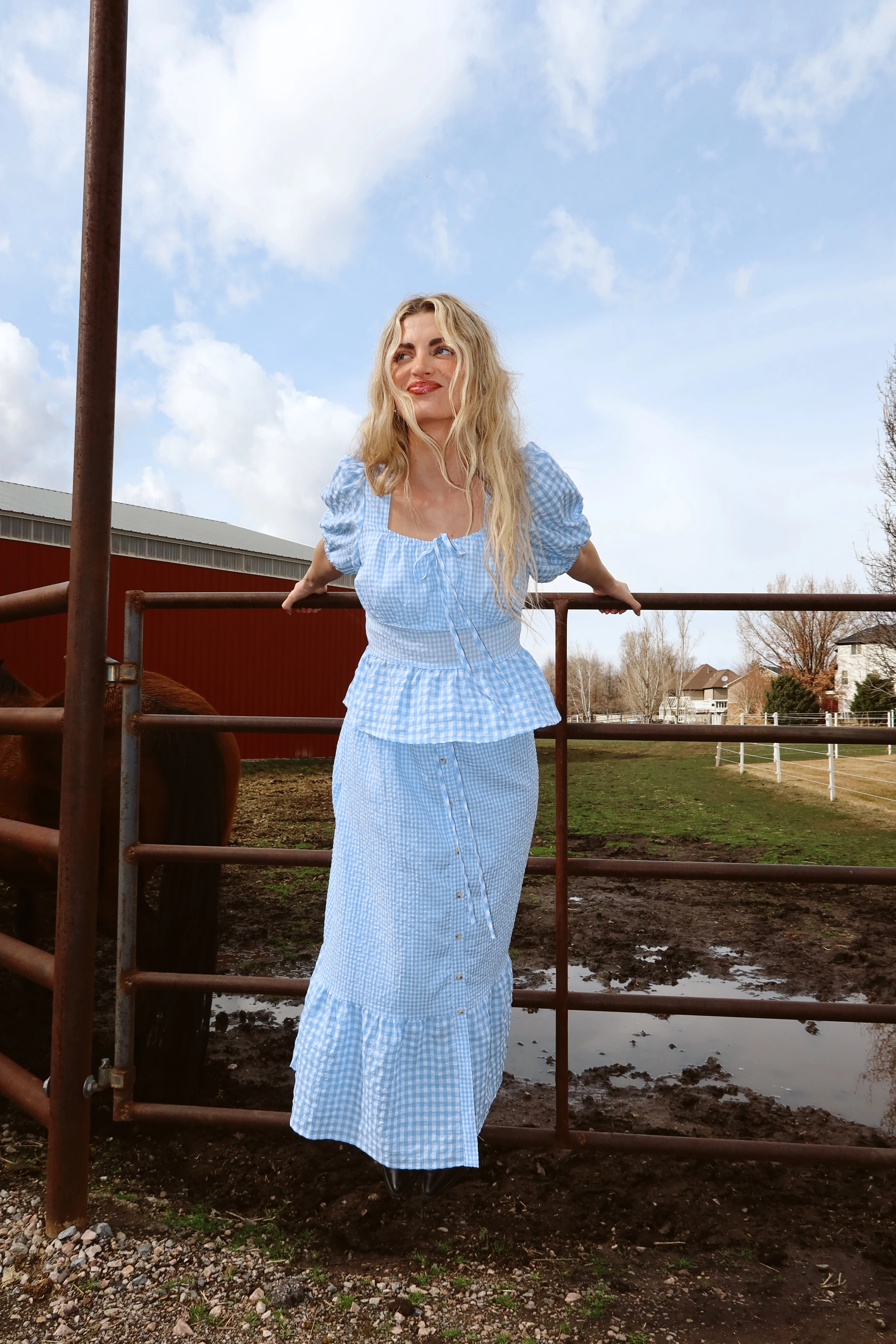 Bluebell Gingham Peplum - Image 3