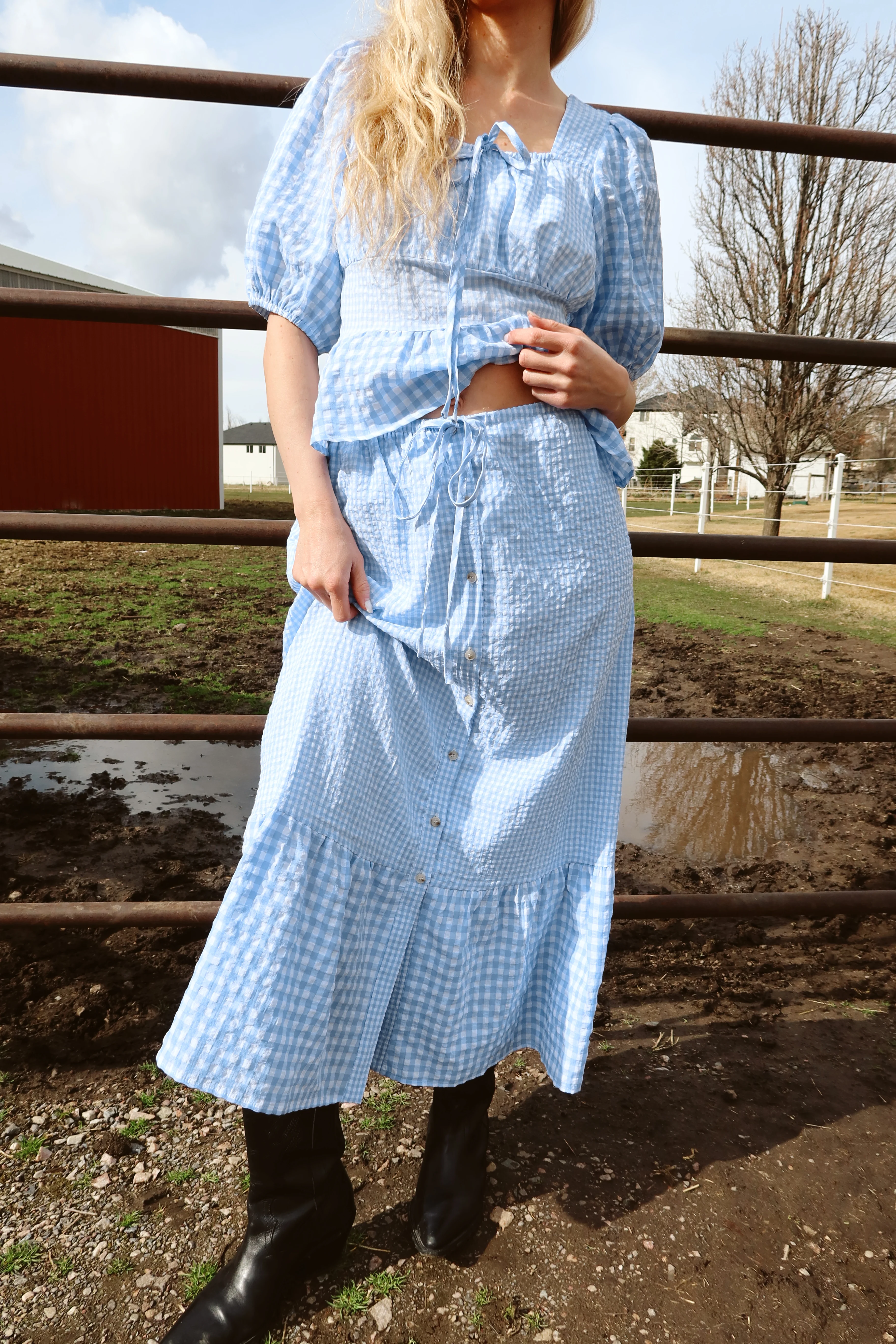 Bluebell Gingham Skirt - Image 5