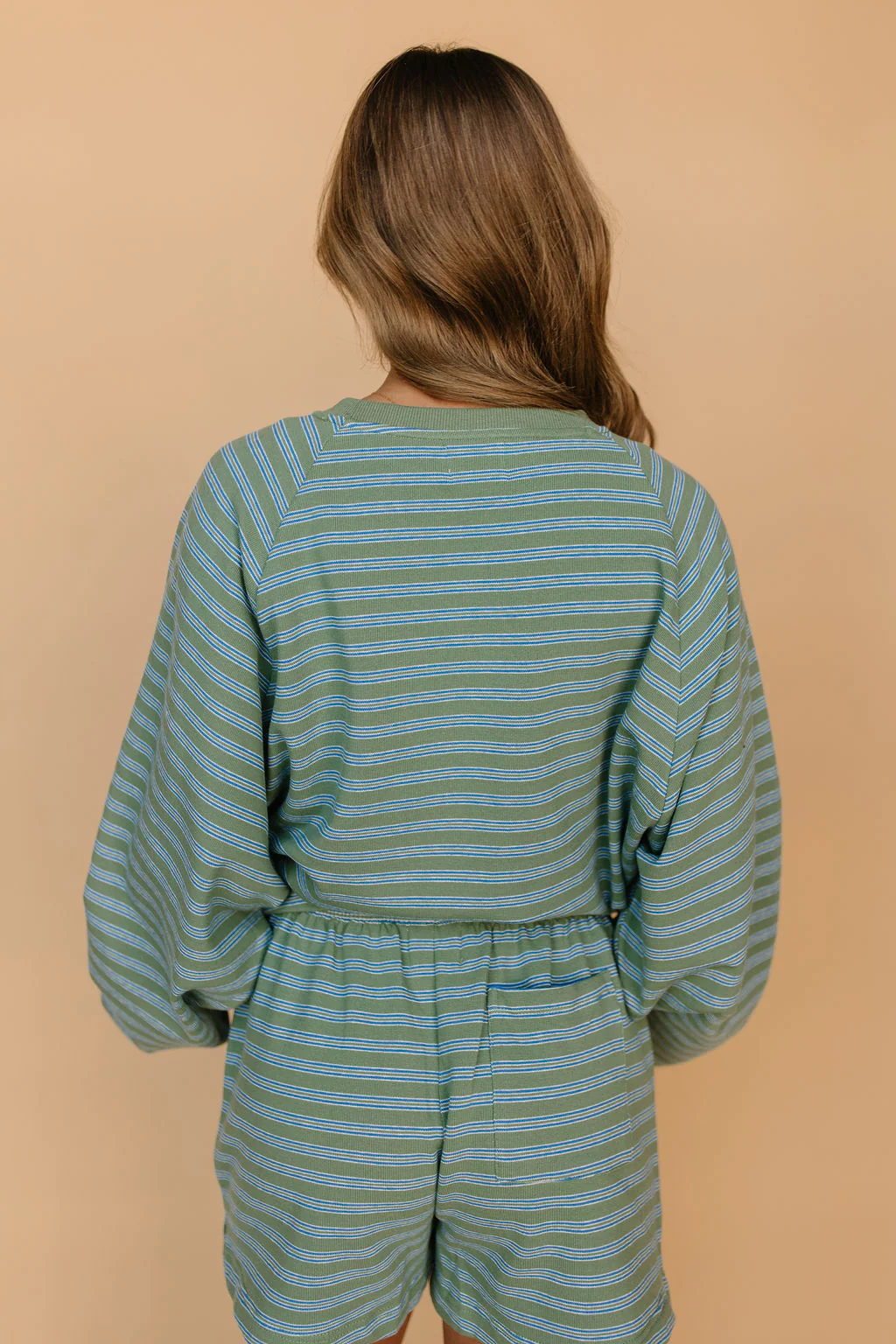 Britton Stripe Long Sleeve in Sage - Image 4