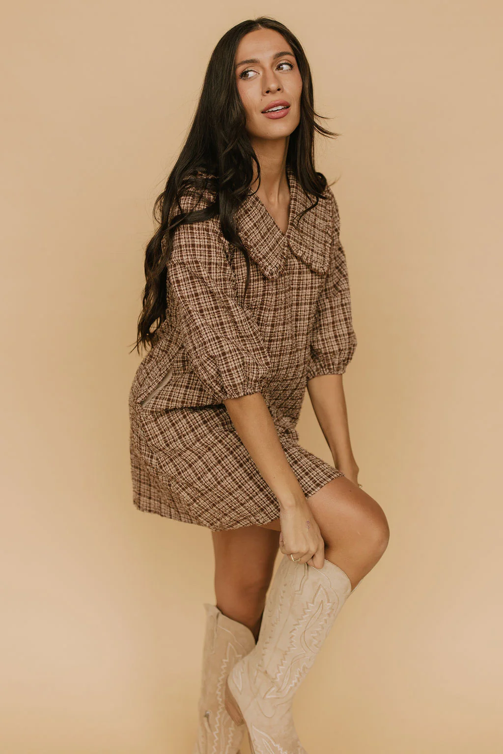 Camden Plaid Shift Dress - Image 3