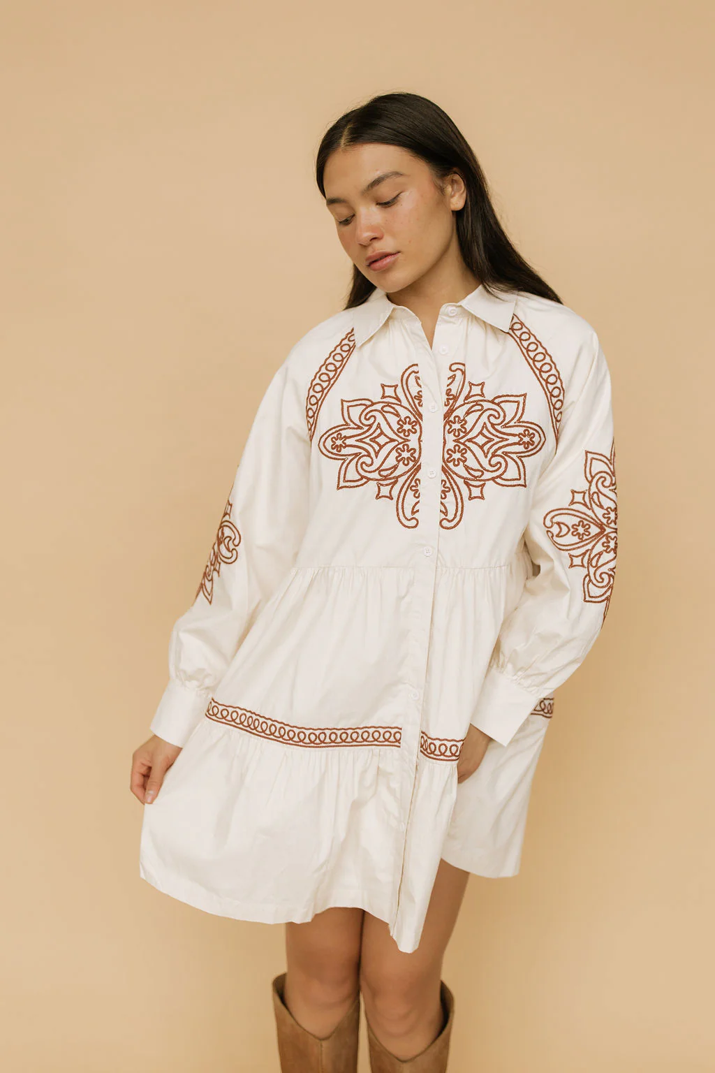 Camille Embroidered Dress - Image 4