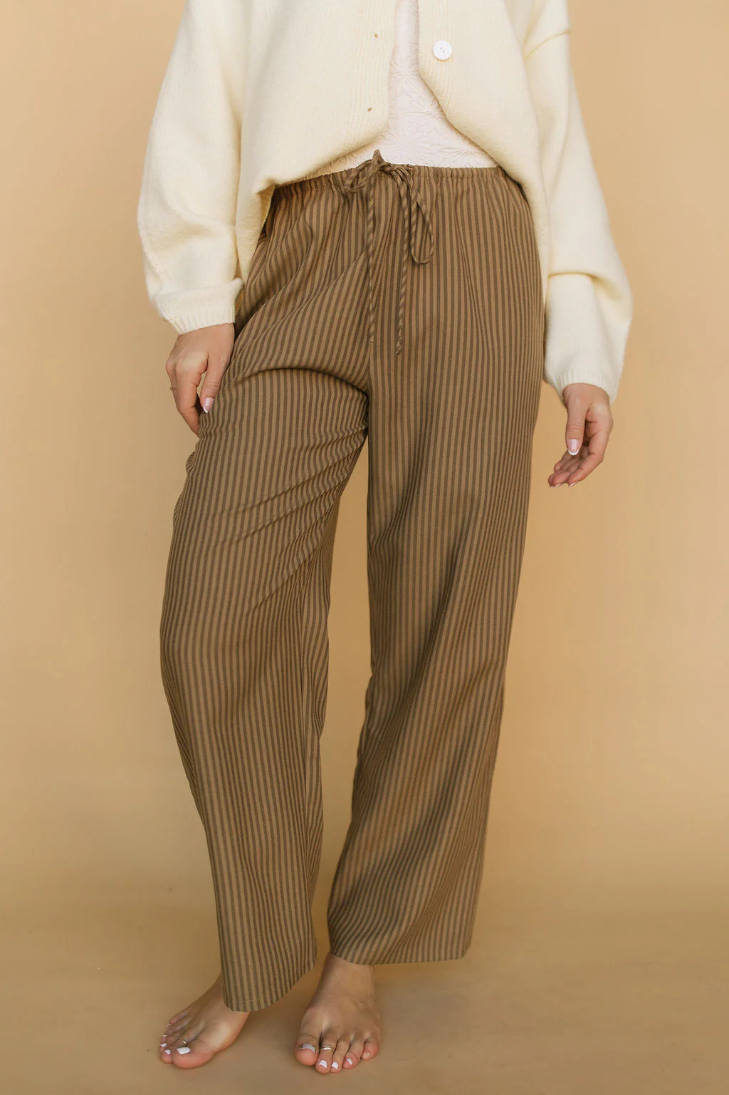 Charley Stripe Pants in Brown - Image 3