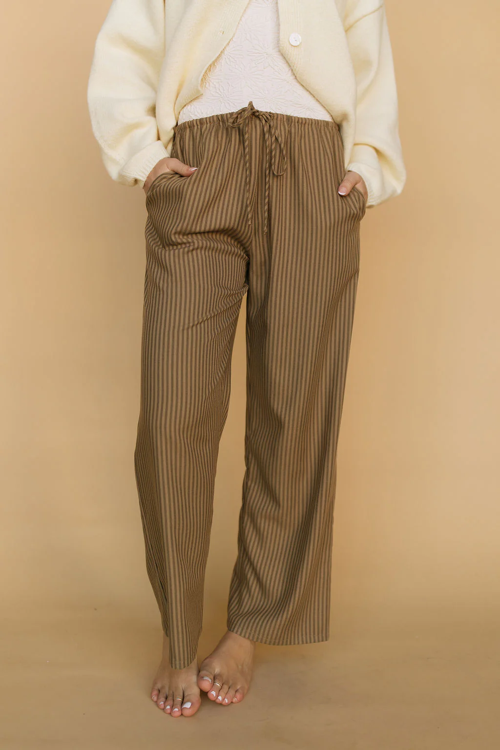 Charley Stripe Pants in Brown - Image 5