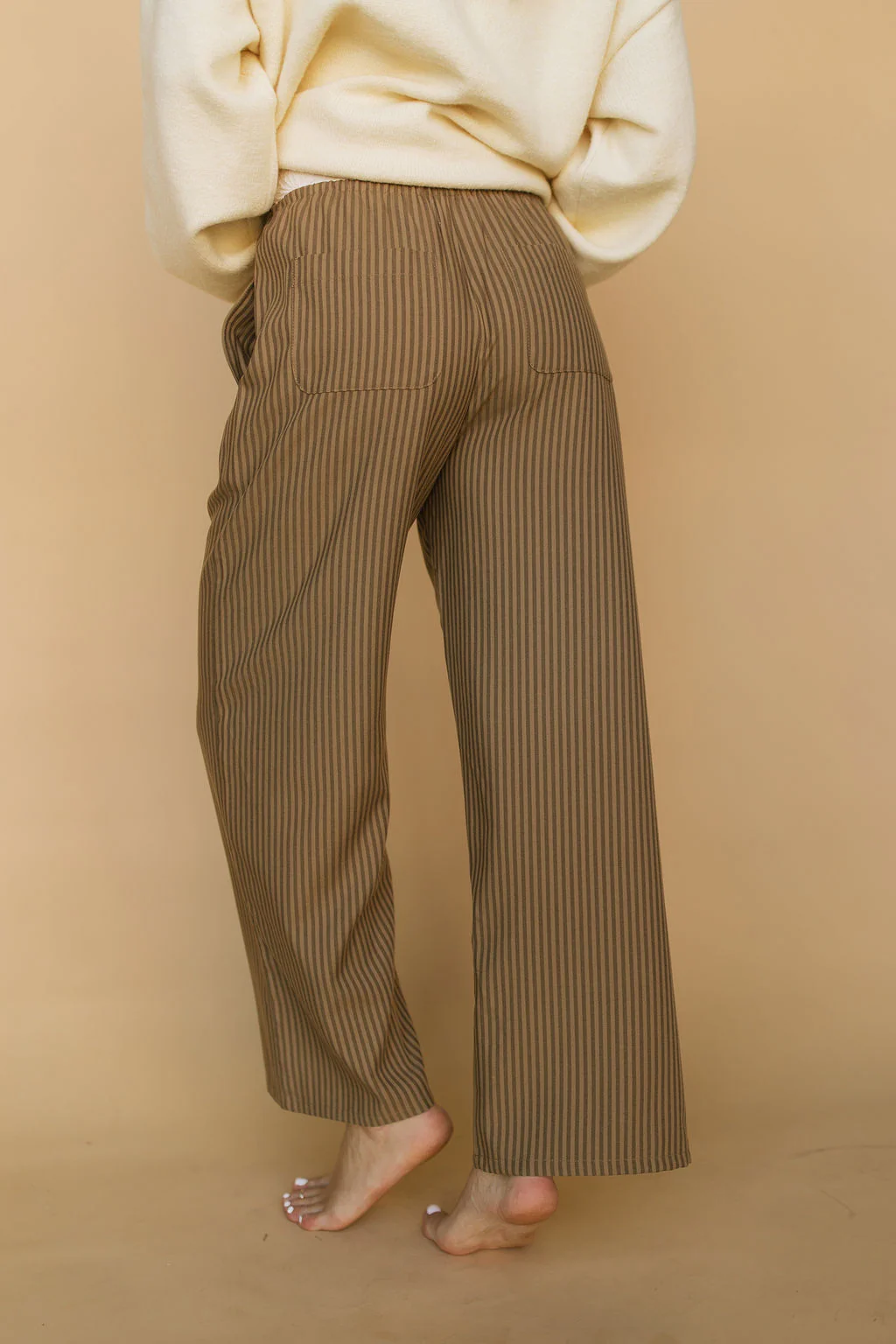 Charley Stripe Pants in Brown - Image 7