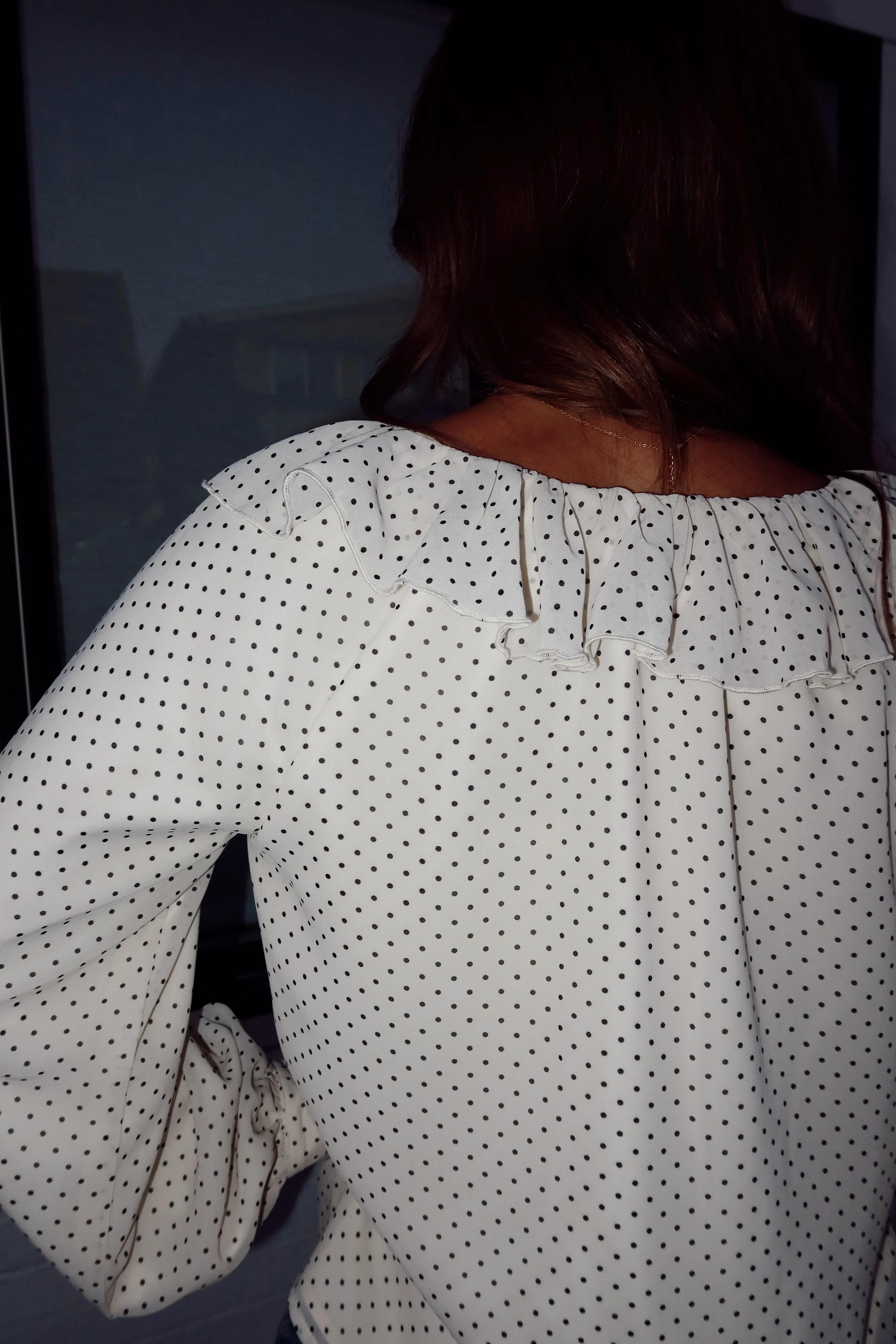 Cherie Polka Dot Ruffle Top - Image 4