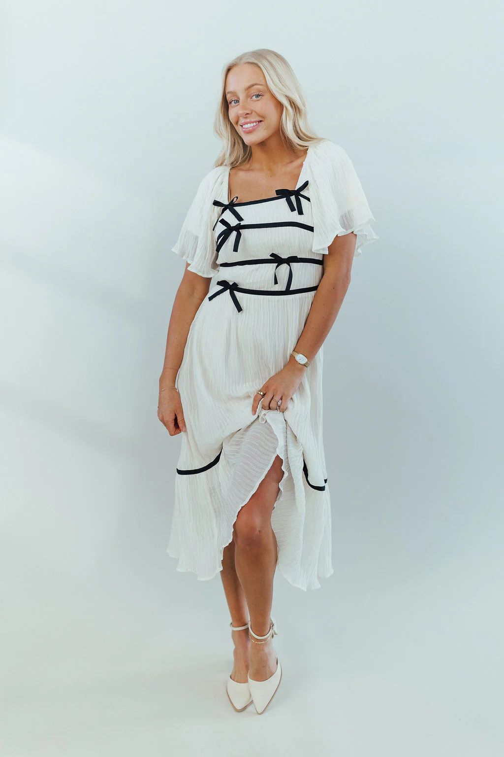 Clara Bow Midi in Ivory - Image 5