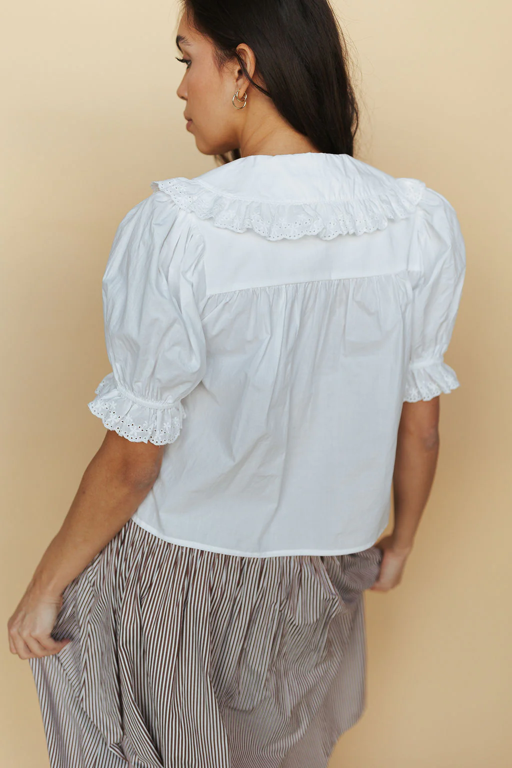 Connie Collared Short Sleeve Blouse - Image 2