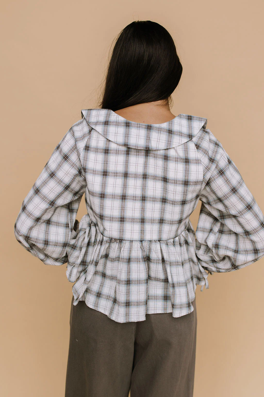 Corinne Plaid Peplum - Image 6