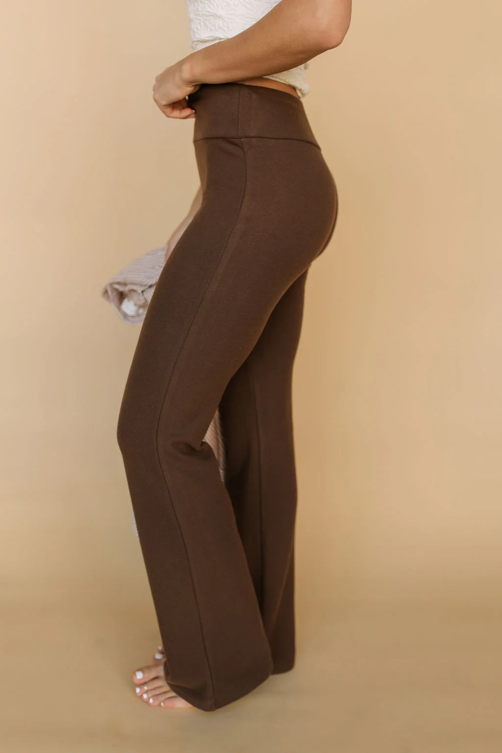 Cozy Core Fleece Pants in Chocolate - Image 2