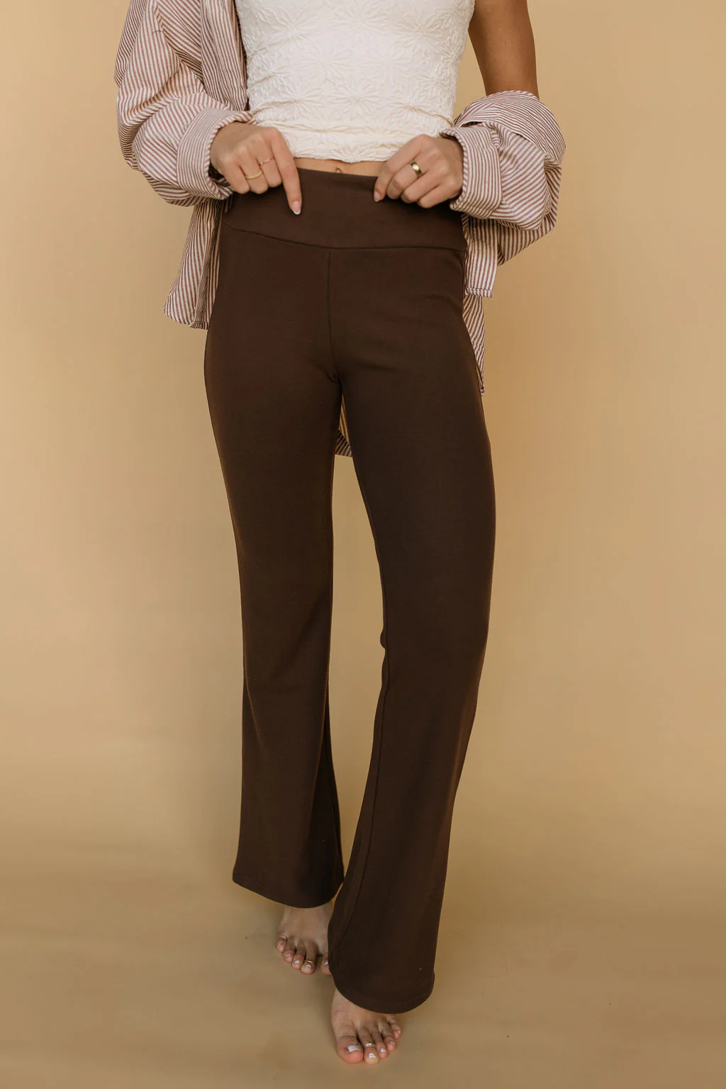 Cozy Core Fleece Pants in Chocolate - Image 3