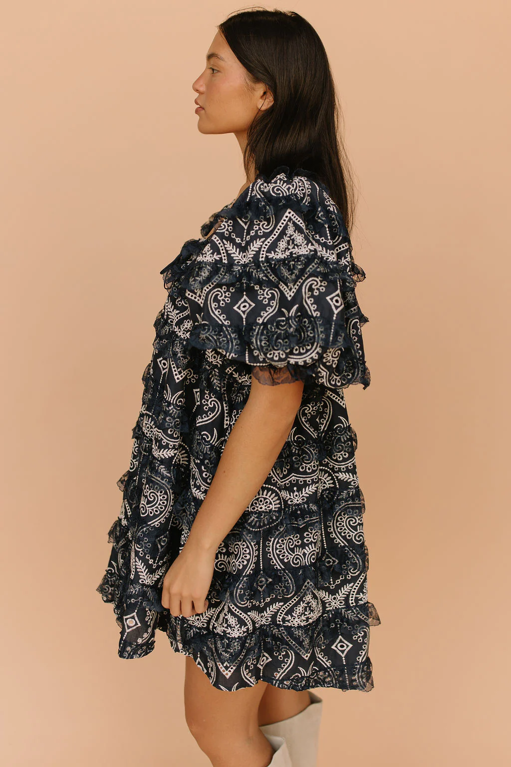 FINAL SALE - Creme Brulace Dress in Navy - Image 4
