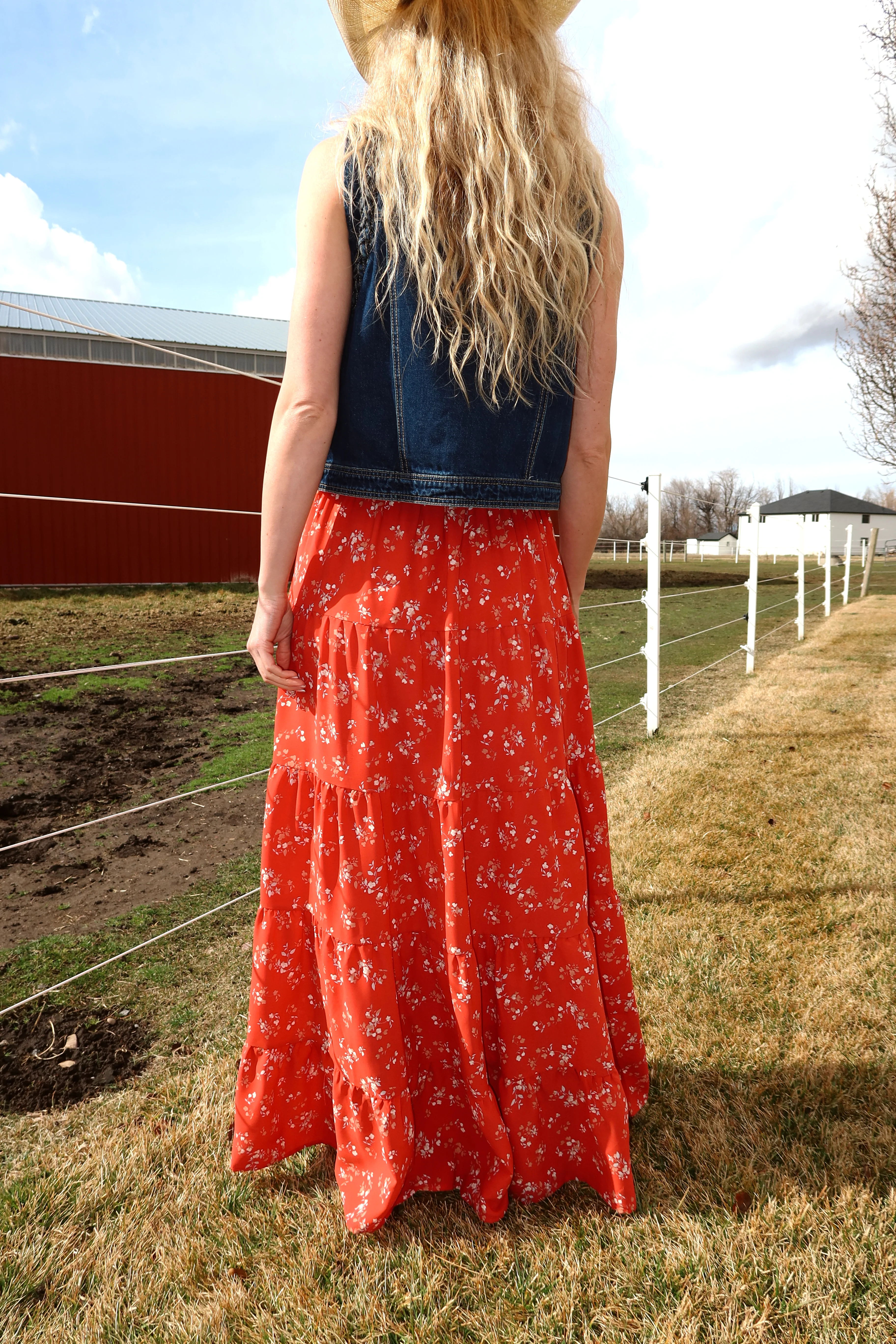 Dahlia Floral Maxi in Red - Image 3