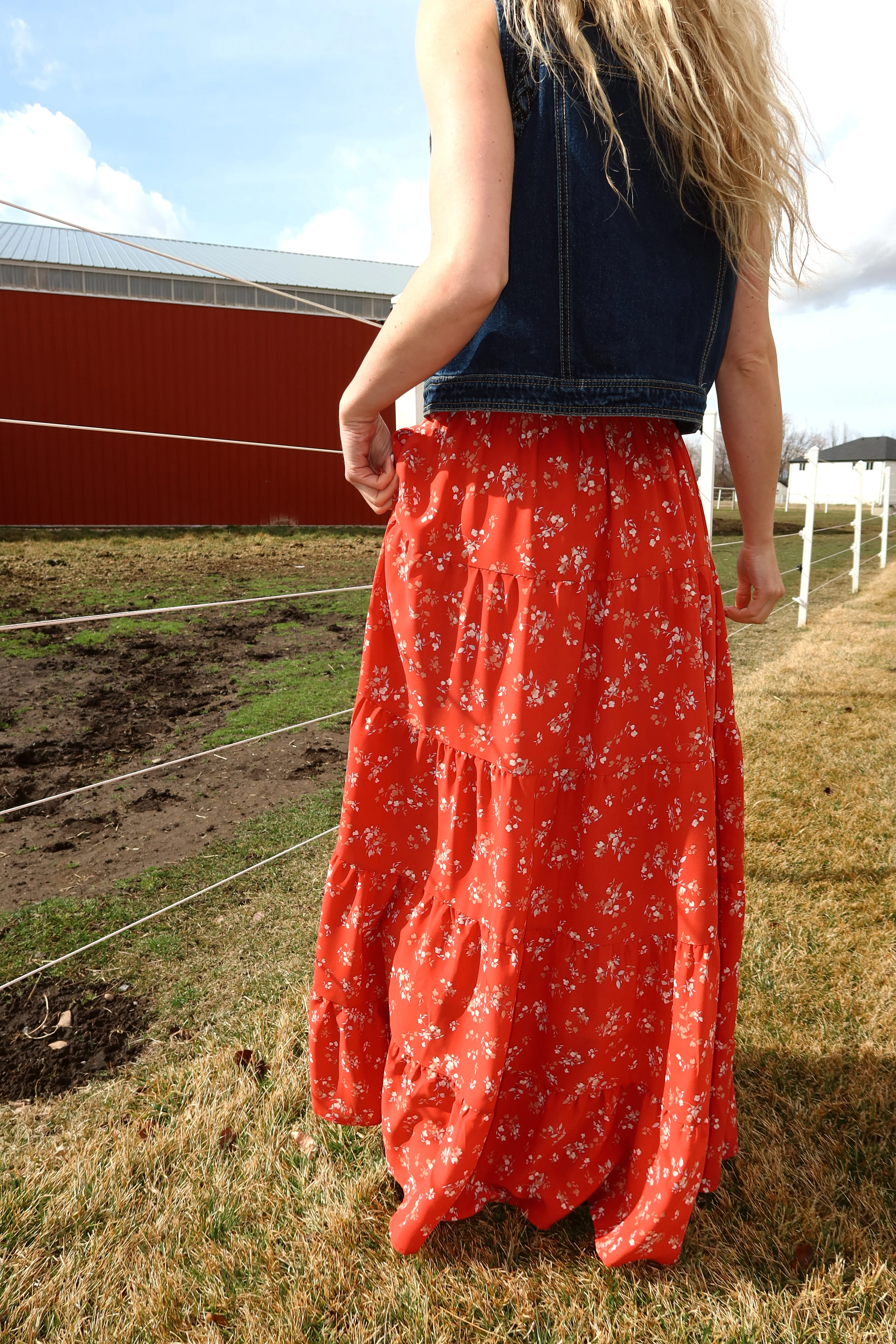 Dahlia Floral Maxi in Red - Image 5
