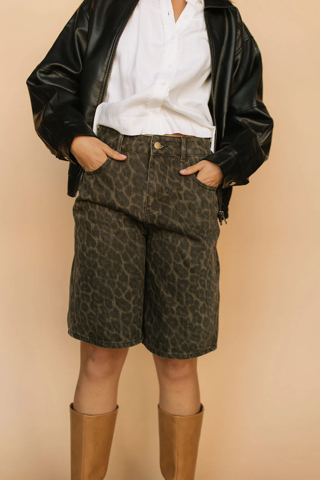 Dawson Leopard Jorts - Image 4