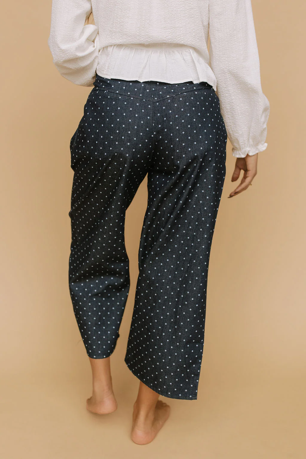 FINAL SALE - Denim Dot Pants in Blue - Image 5