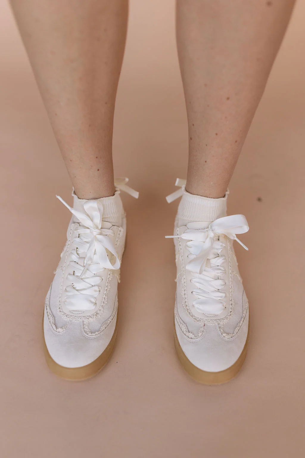Destiny Lace Sneakers in Ivory - Image 2