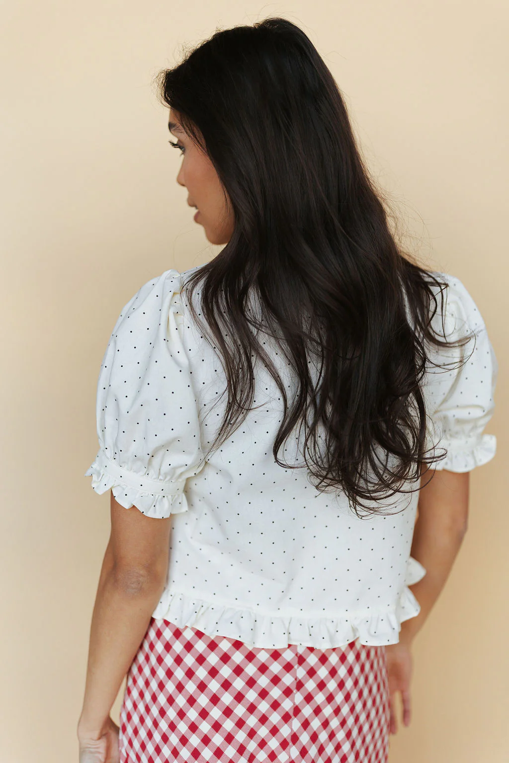 Dot Darling Blouse in Ivory - Image 2