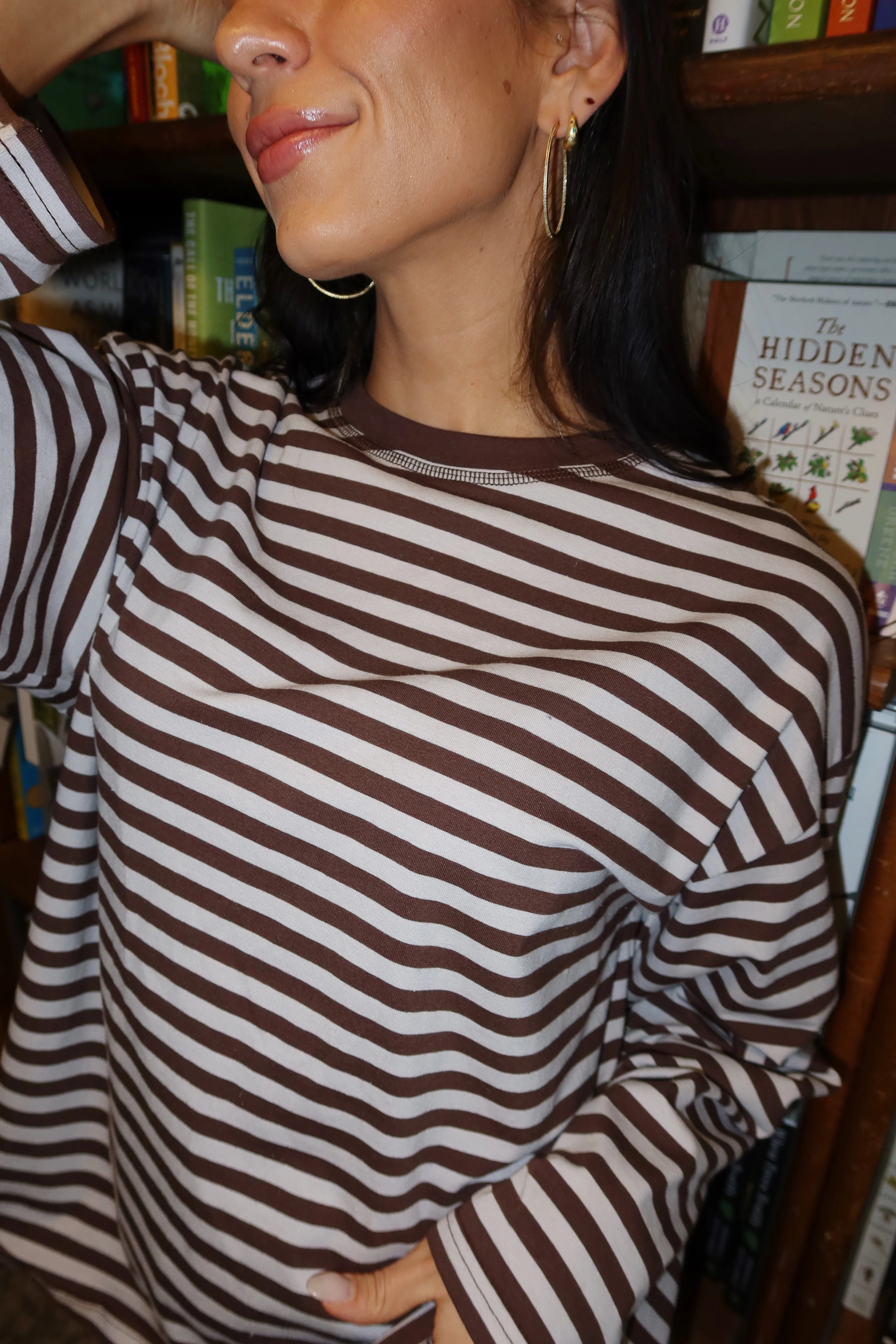 Elias Stripe Top in Grey - Image 3
