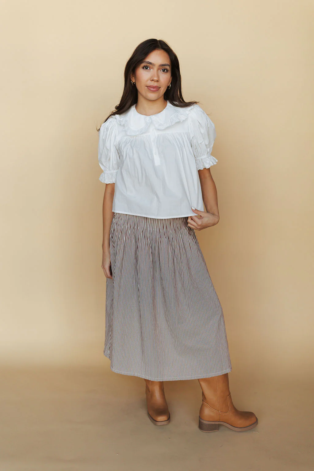 Ella Pinstripe Skirt - Image 3