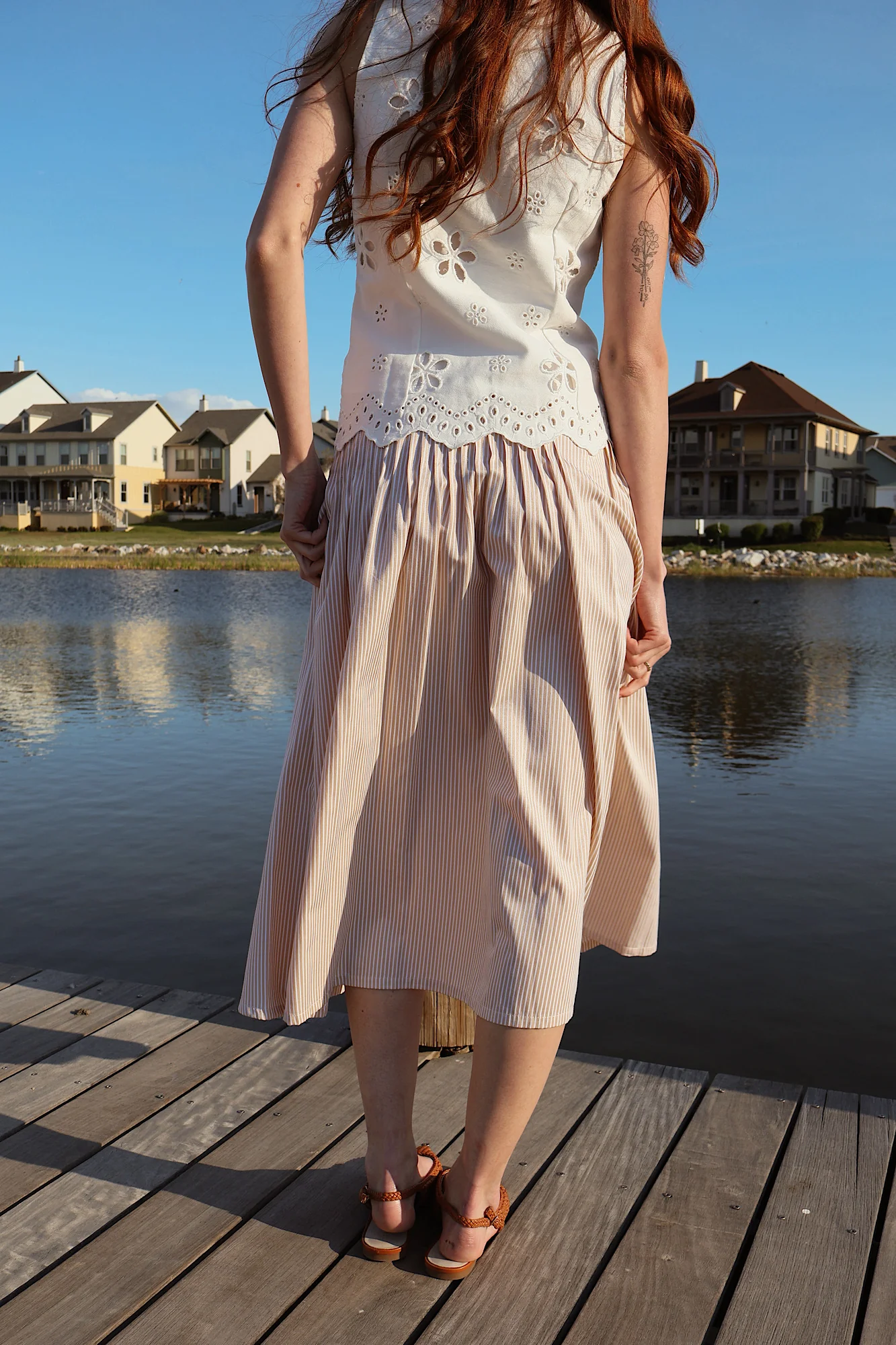 Ella Pinstripe Skirt - Image 5