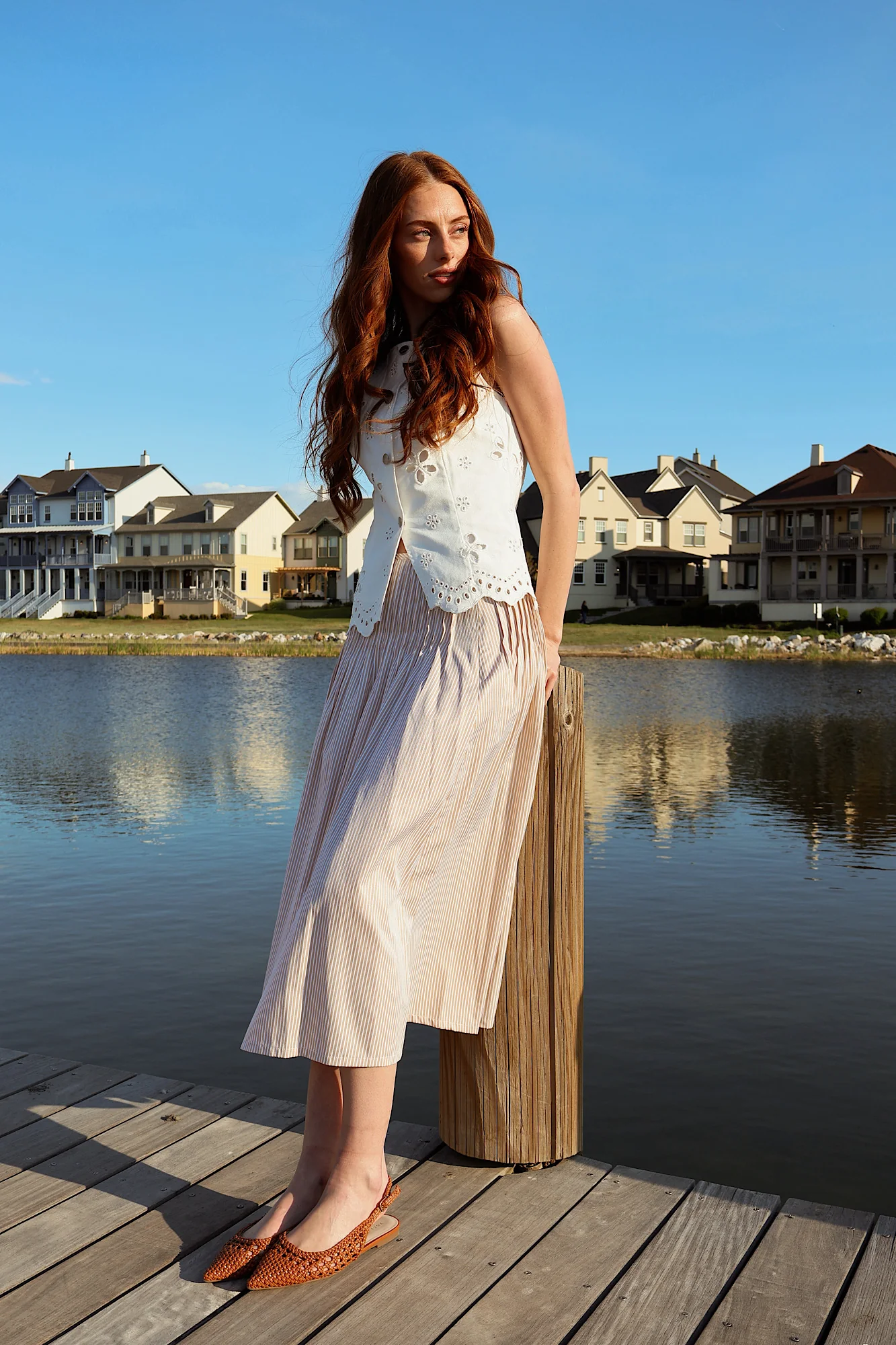 Ella Pinstripe Skirt - Image 6