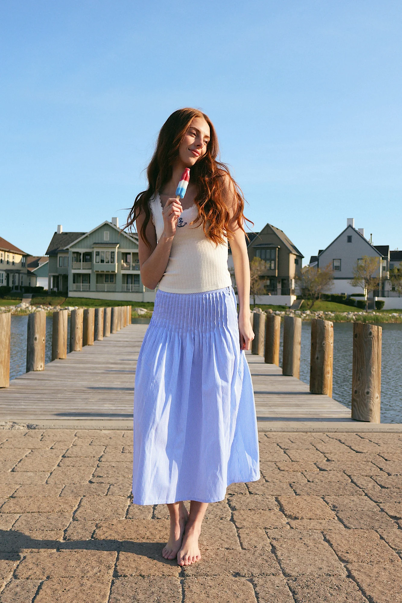 Ella Pinstripe Skirt - Image 9