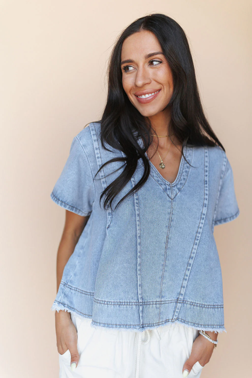 Elle Denim Top - Image 3