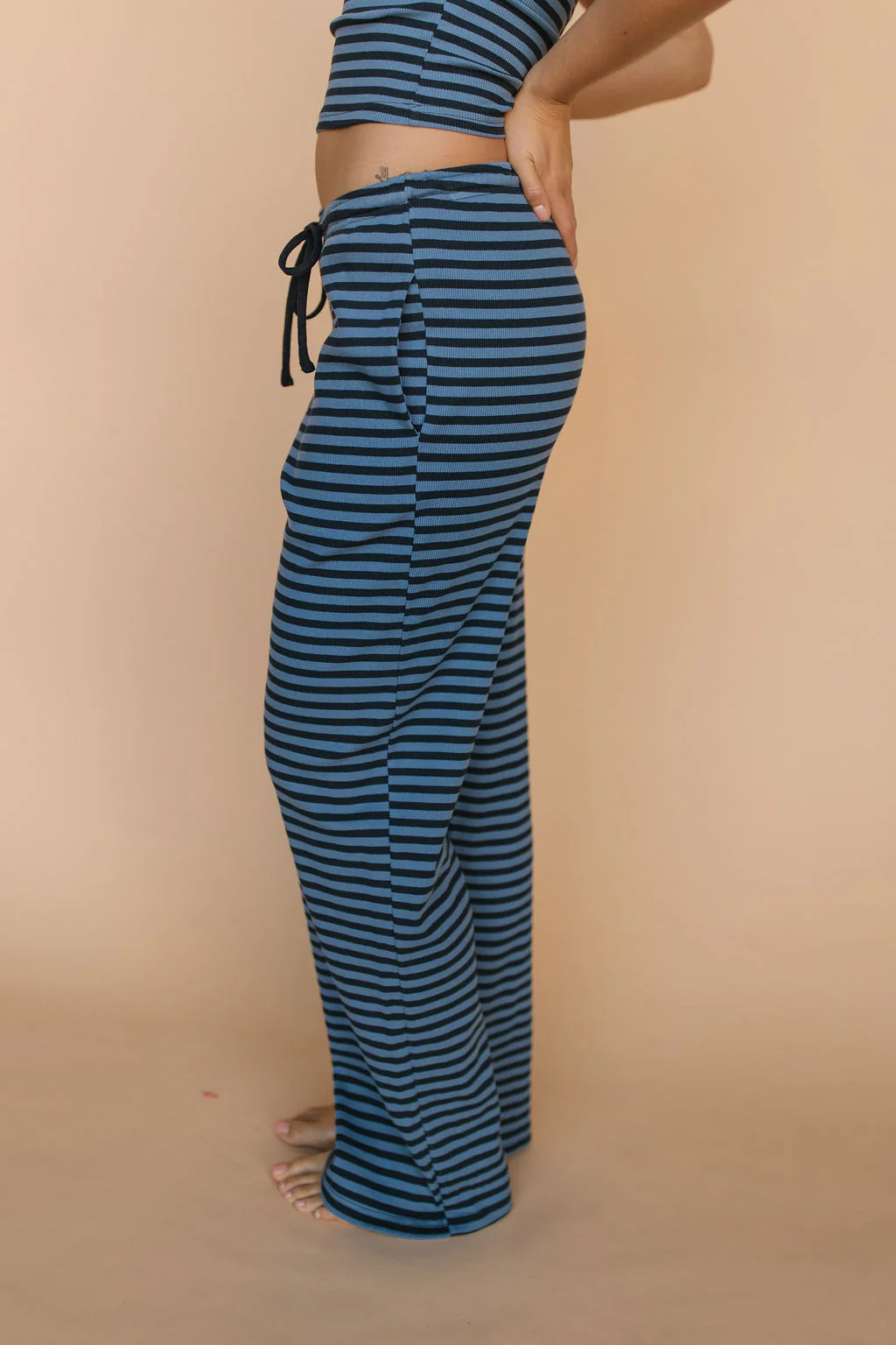 Emerson Stripe Pants in Blue - Image 3
