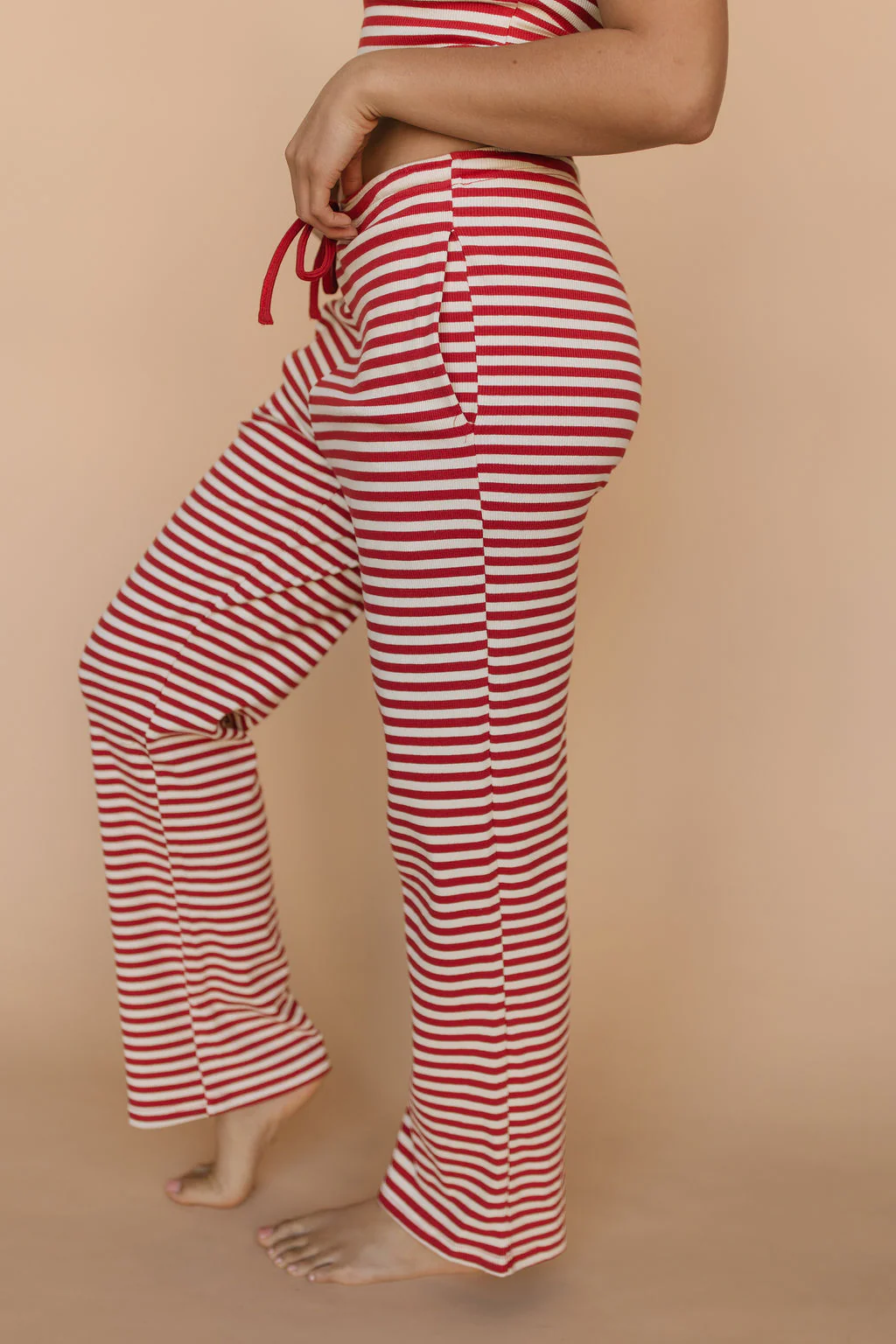 Emerson Stripe Pants in Red - Image 3