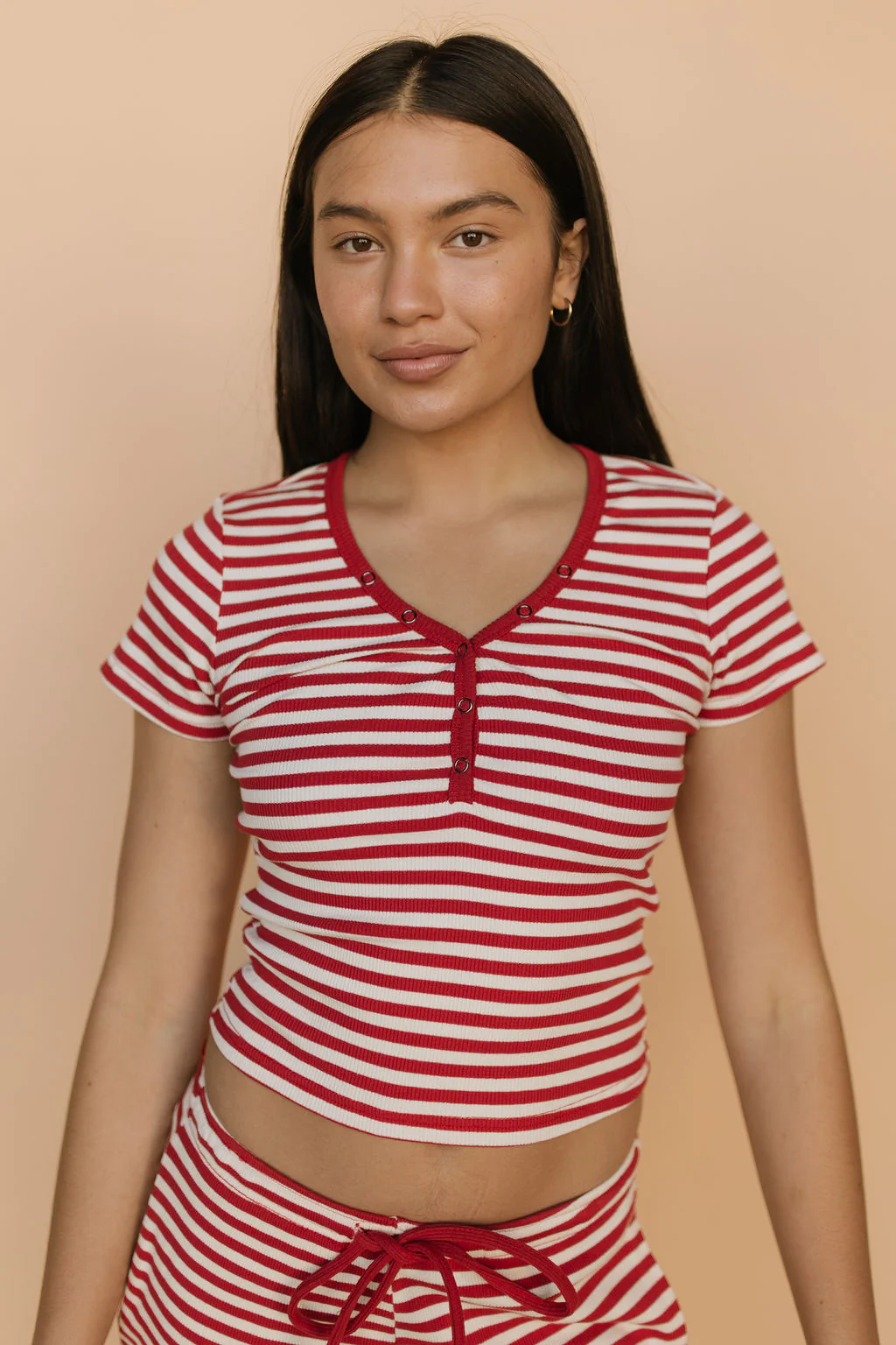 Emerson Stripe Top in Red - Image 5