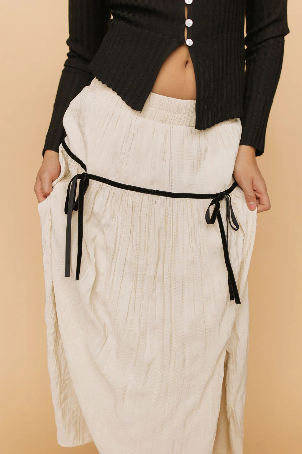 Etta Velvet Bow Skirt - Image 5