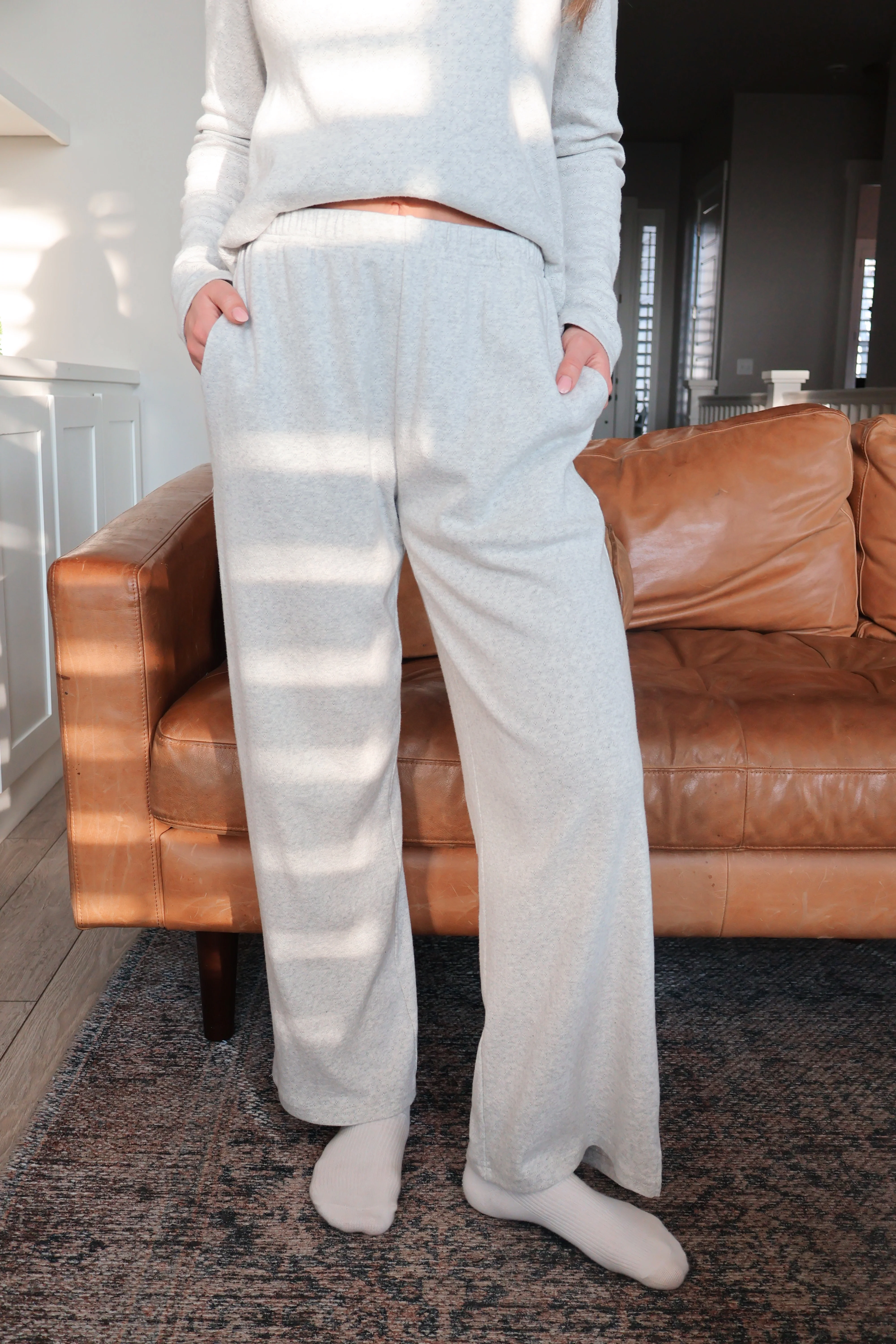Everyday Feeling Pointelle Pants in Heather Grey - Image 4