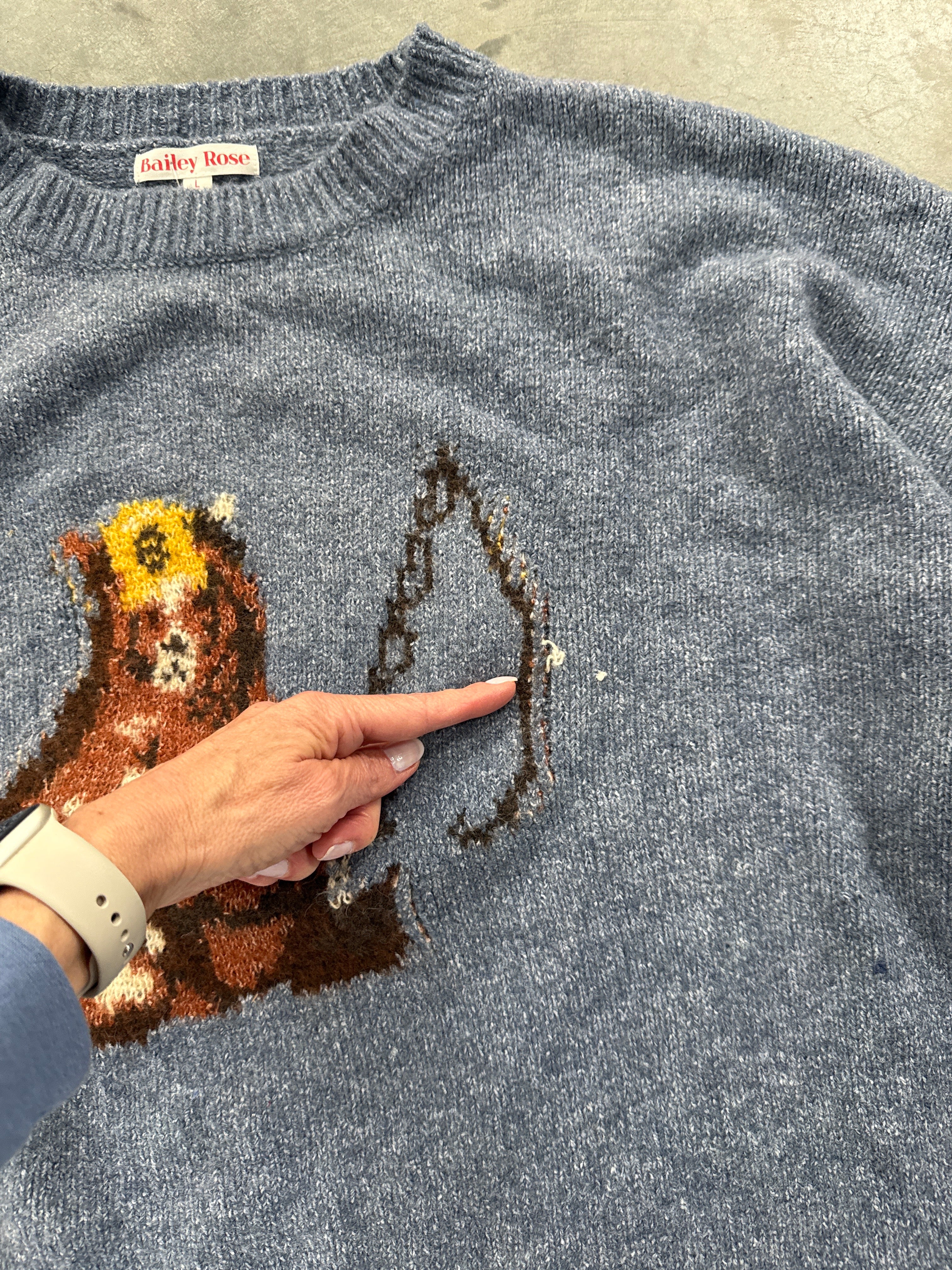 FINAL SALE - FLAWED Gone Fishing Sweater - Large - Image 2