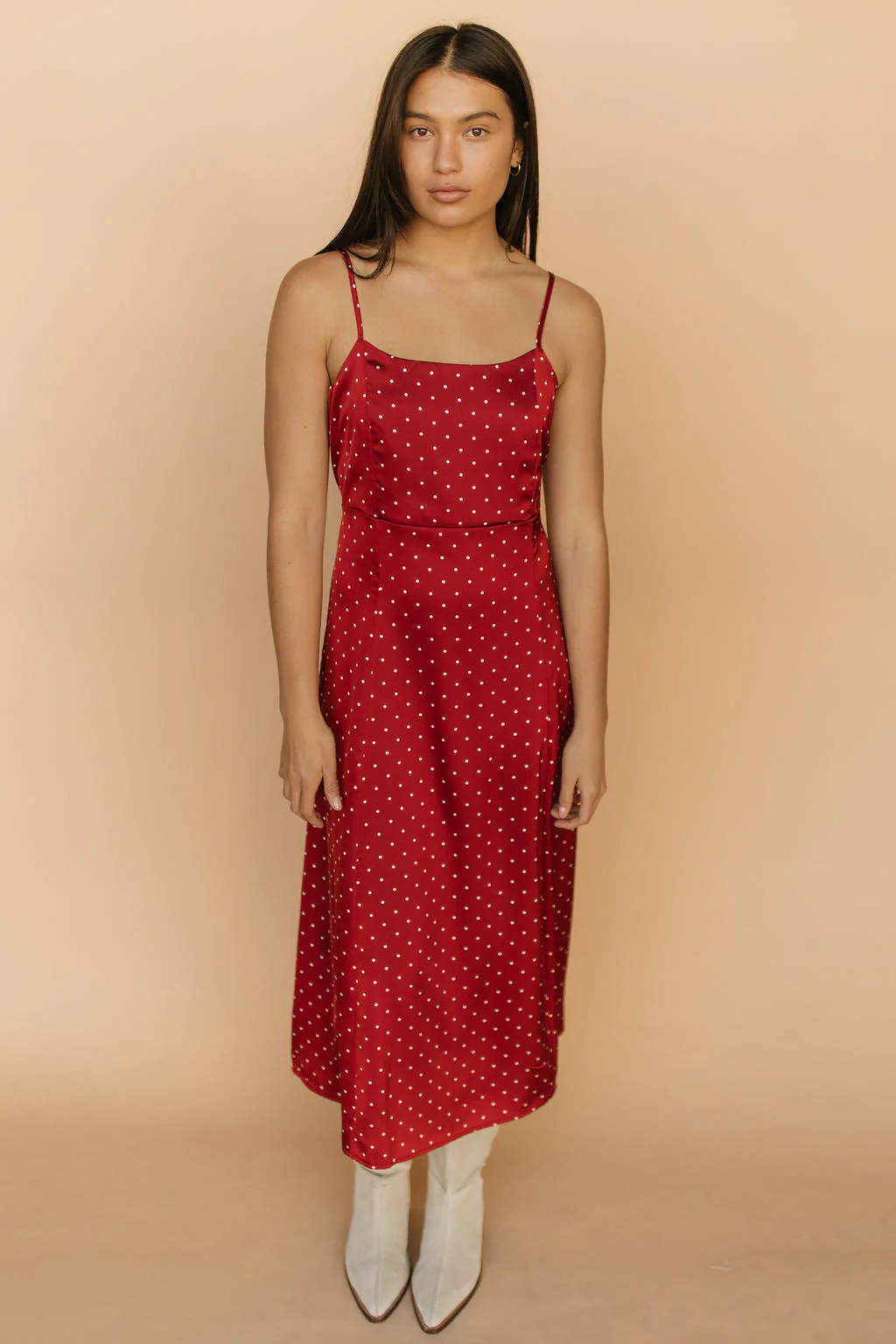 Forever Young Satin Polkadot Dress - Image 3