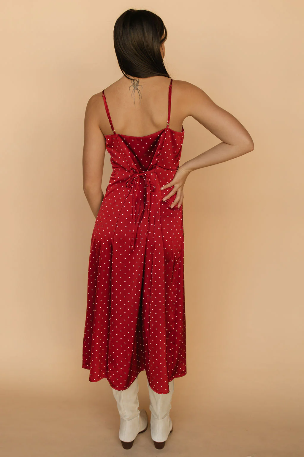 Forever Young Satin Polkadot Dress - Image 7